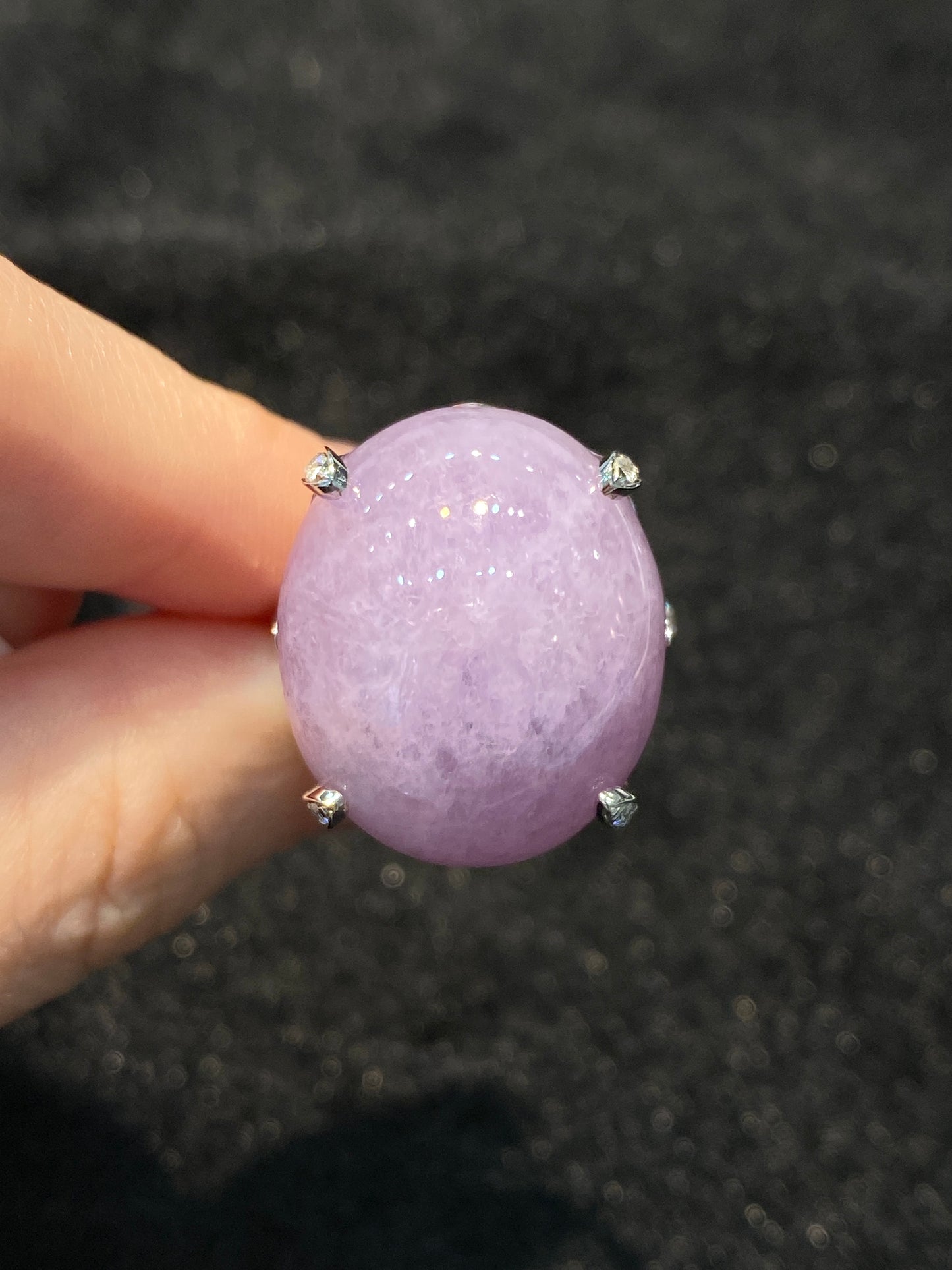 Natural Type A Lavender Jadeite Ring