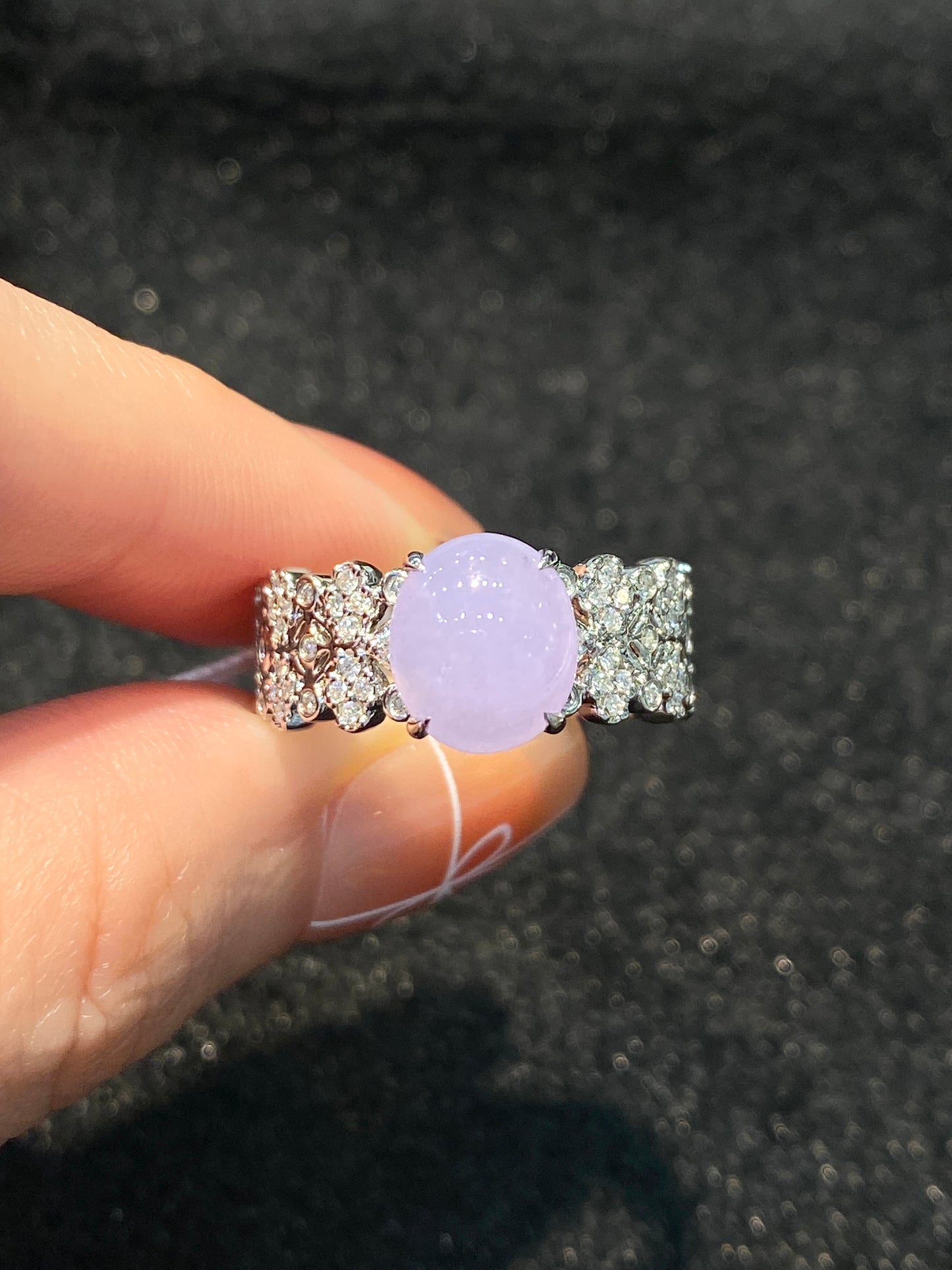 Natural Type A Lavender Jadeite Ring