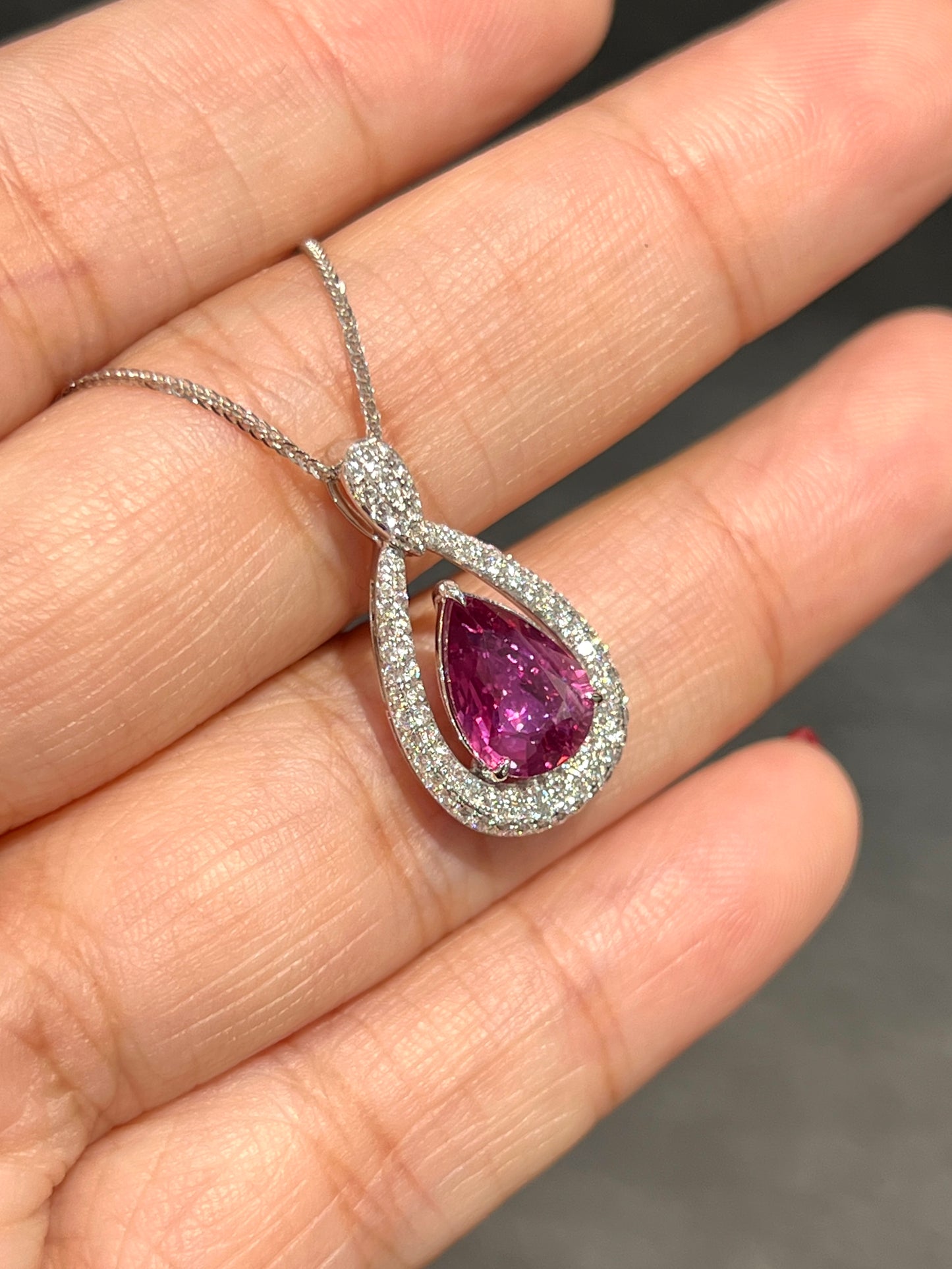 Natural Unheated Ruby 2.07ct Necklace