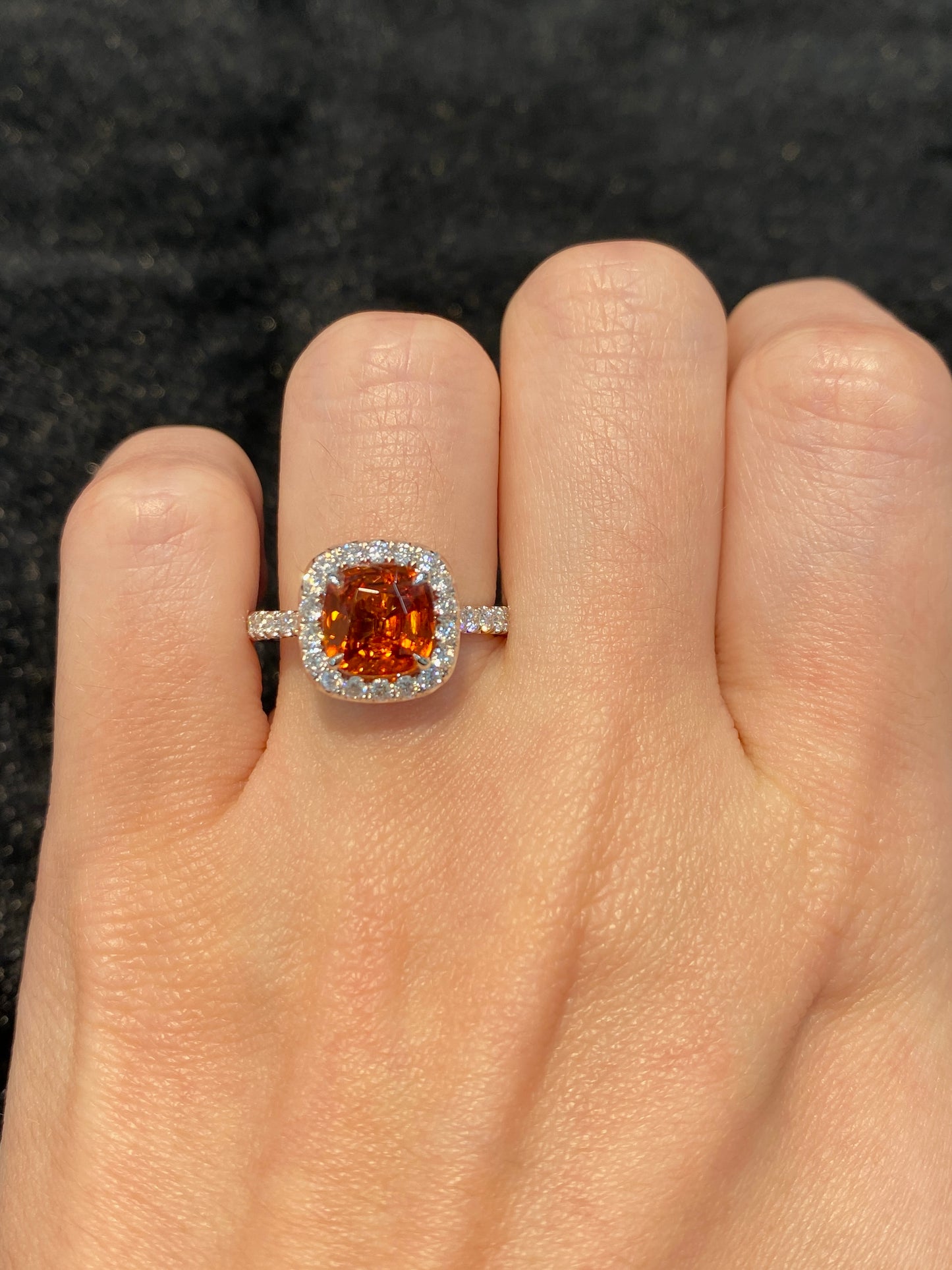 Natural Mandarin Garnet 2.19ct Ring