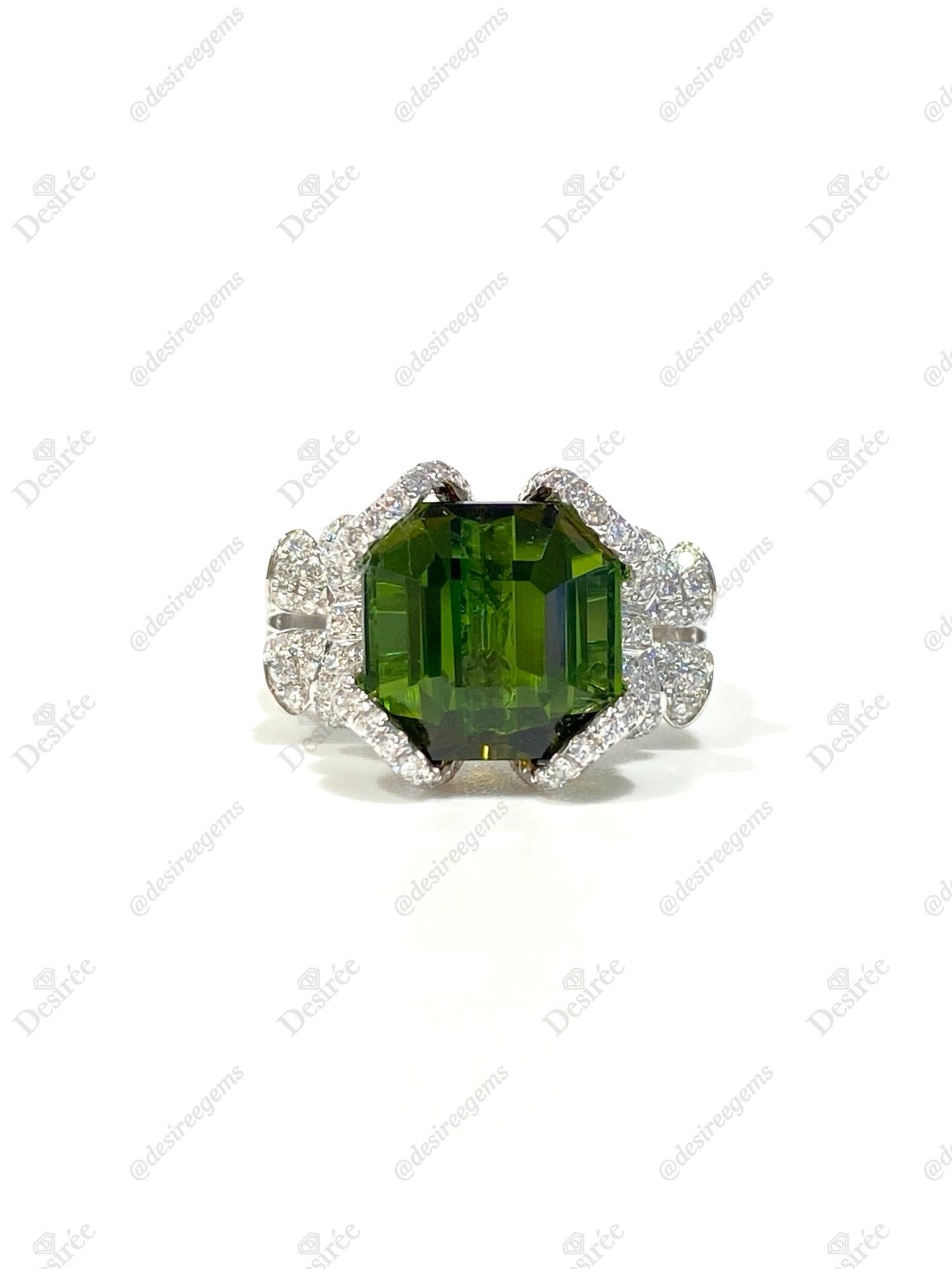 Natural Green Tourmaline 6.30ct Ring