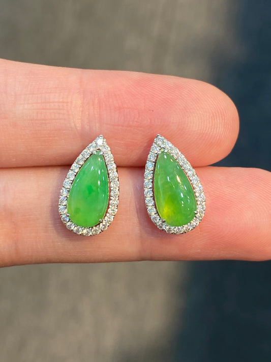 Natural Type A Jadeite Earrings