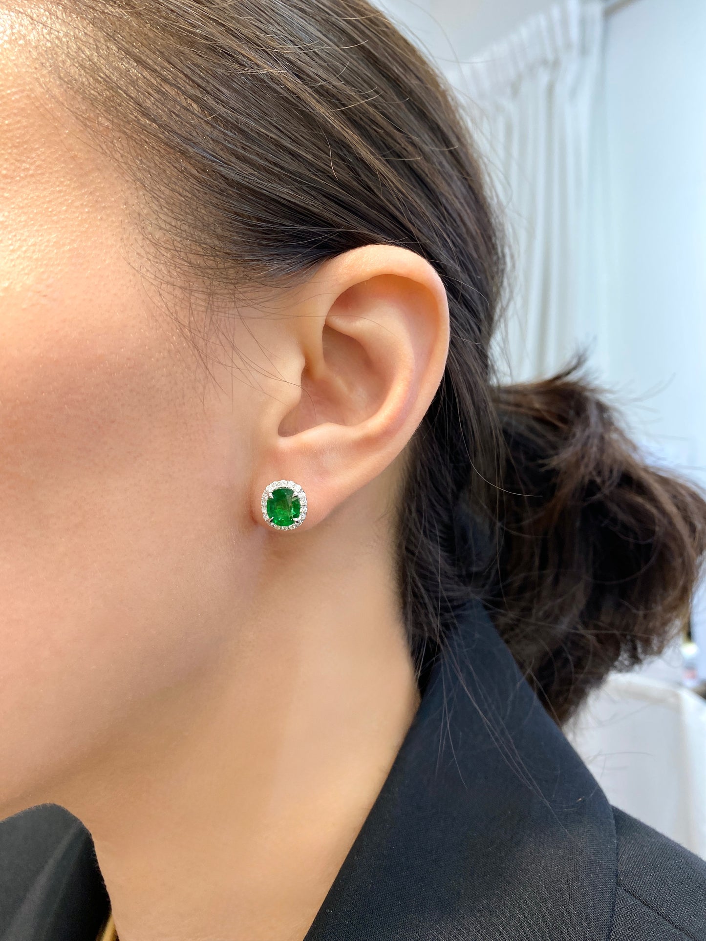 Natural Tsavorite Green Garnet 3.15ct Earrings