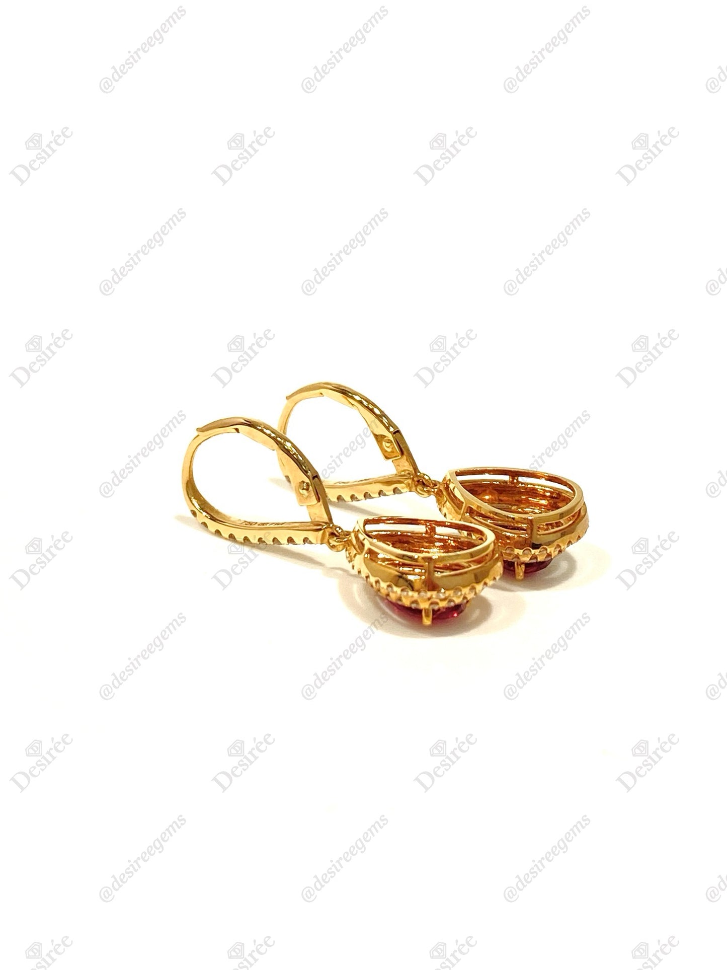 Natural Unheated Ruby 1.58ct Earrings
