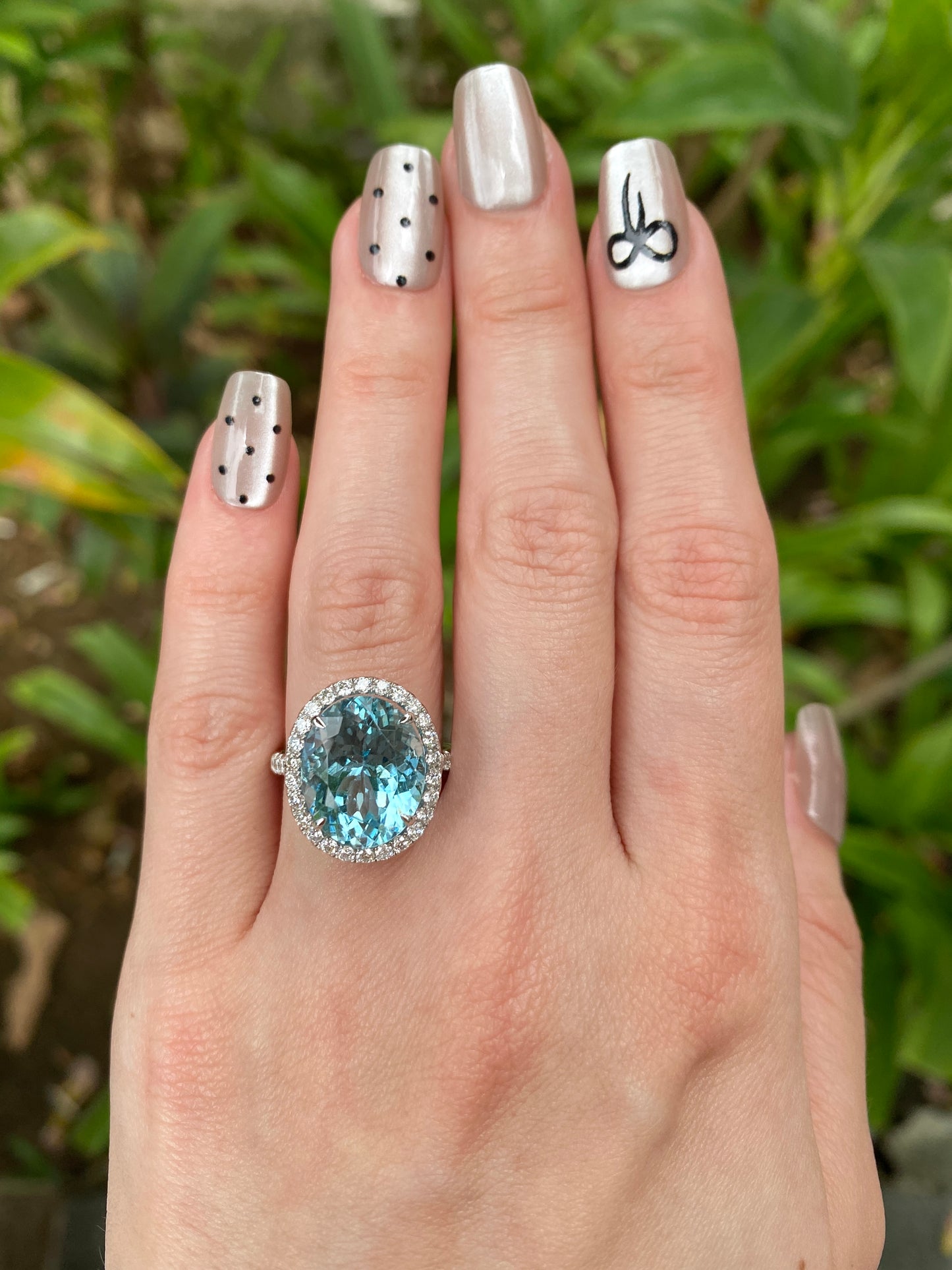 Natural Aquamarine 6.39ct Ring