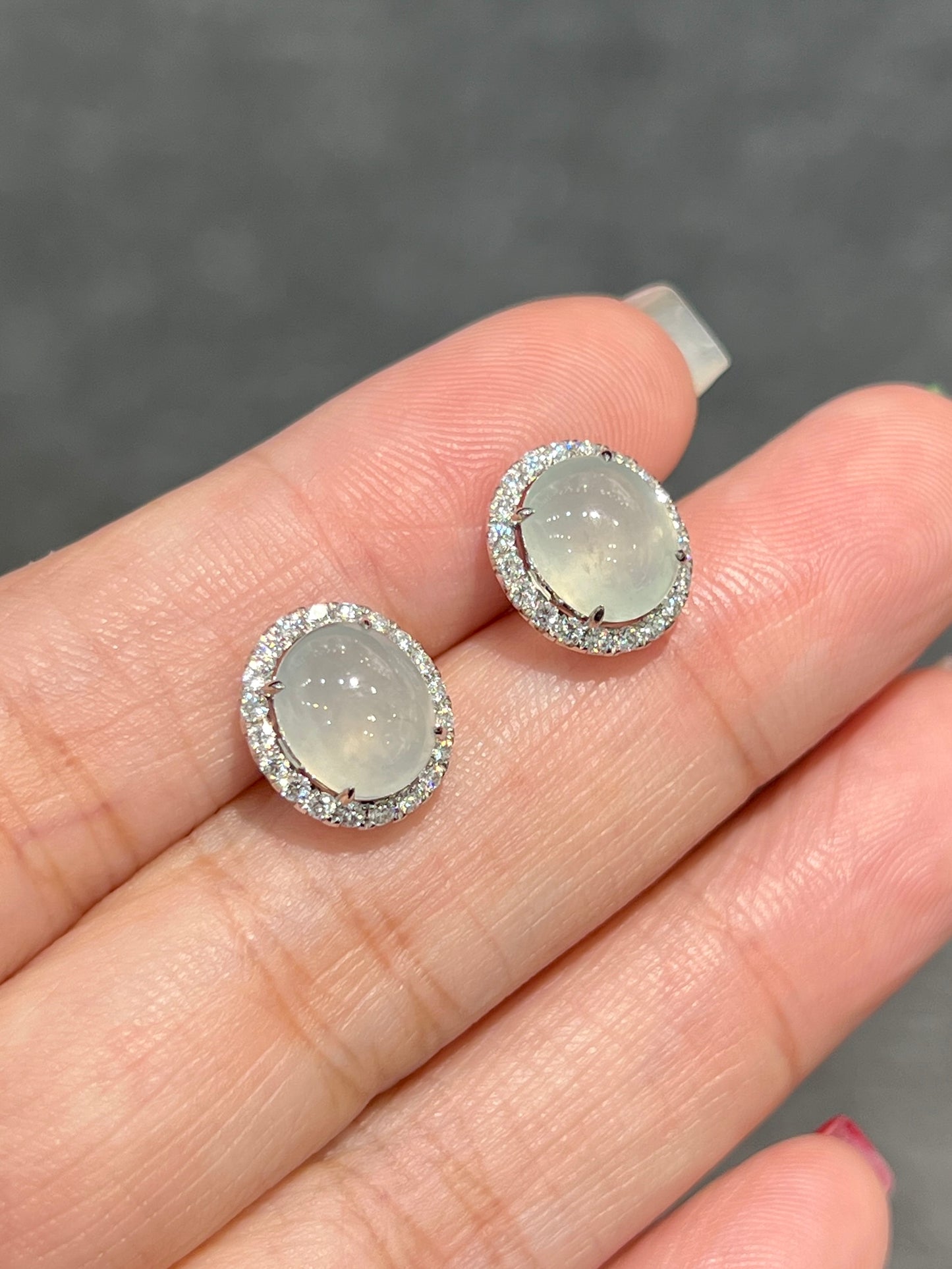 Natural Type A Icy Jadeite Earrings