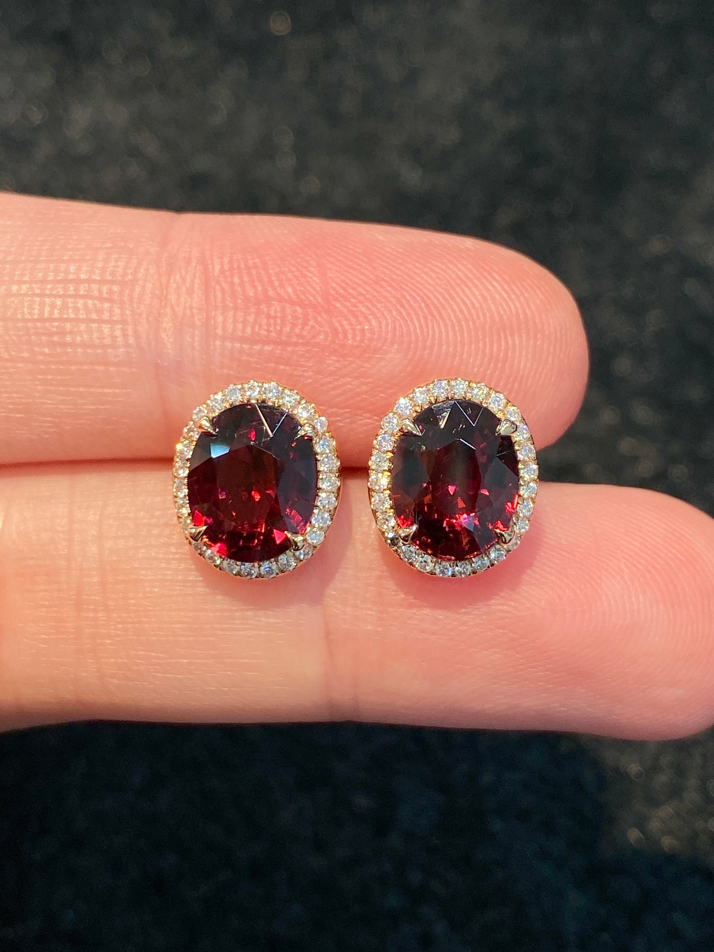 Natural Red Garnet 3.95ct Earrings
