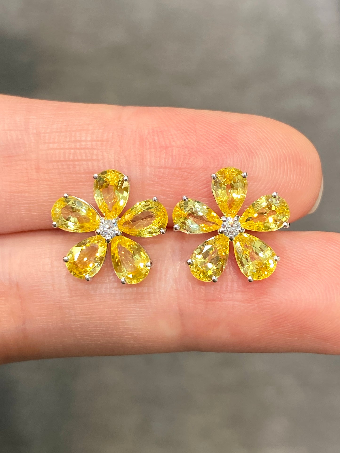 Natural Yellow Sapphire 4.61ct Earrings