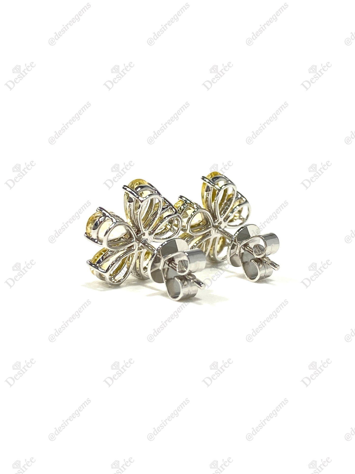 Natural Yellow Sapphire 4.05ct Earrings