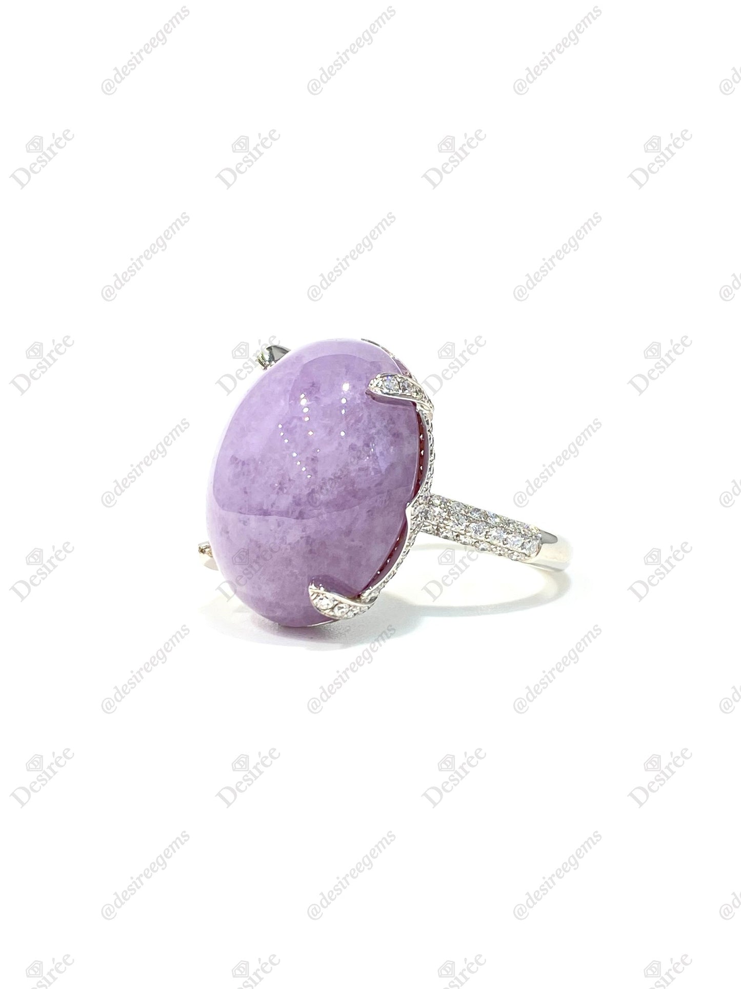 Natural Type A Lavender Jadeite Ring