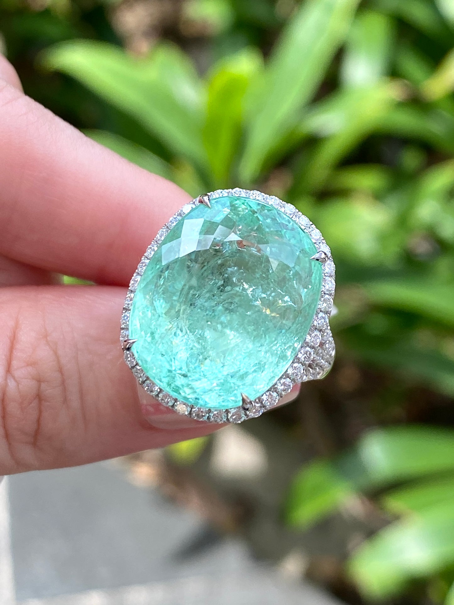 Natural Paraiba Tourmaline 20.02ct Ring