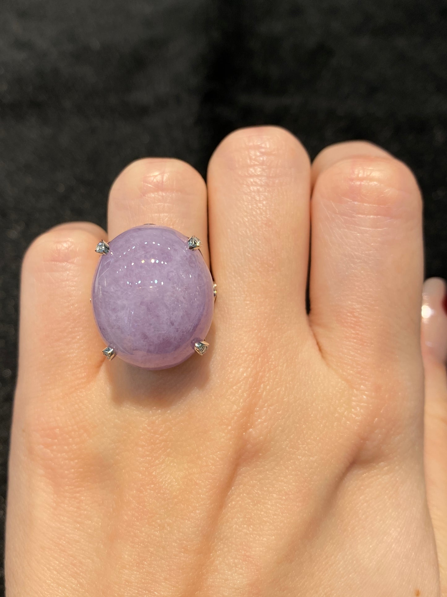 Natural Type A Lavender Jadeite Ring