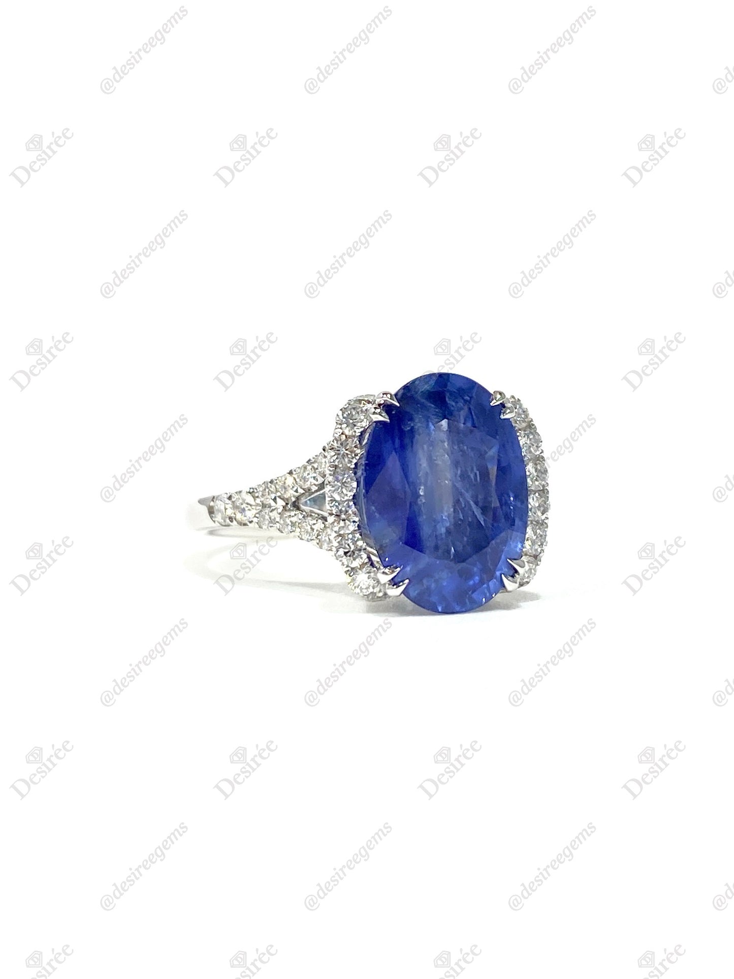 Natural Cornflower Blue Sapphire 4.77ct Ring