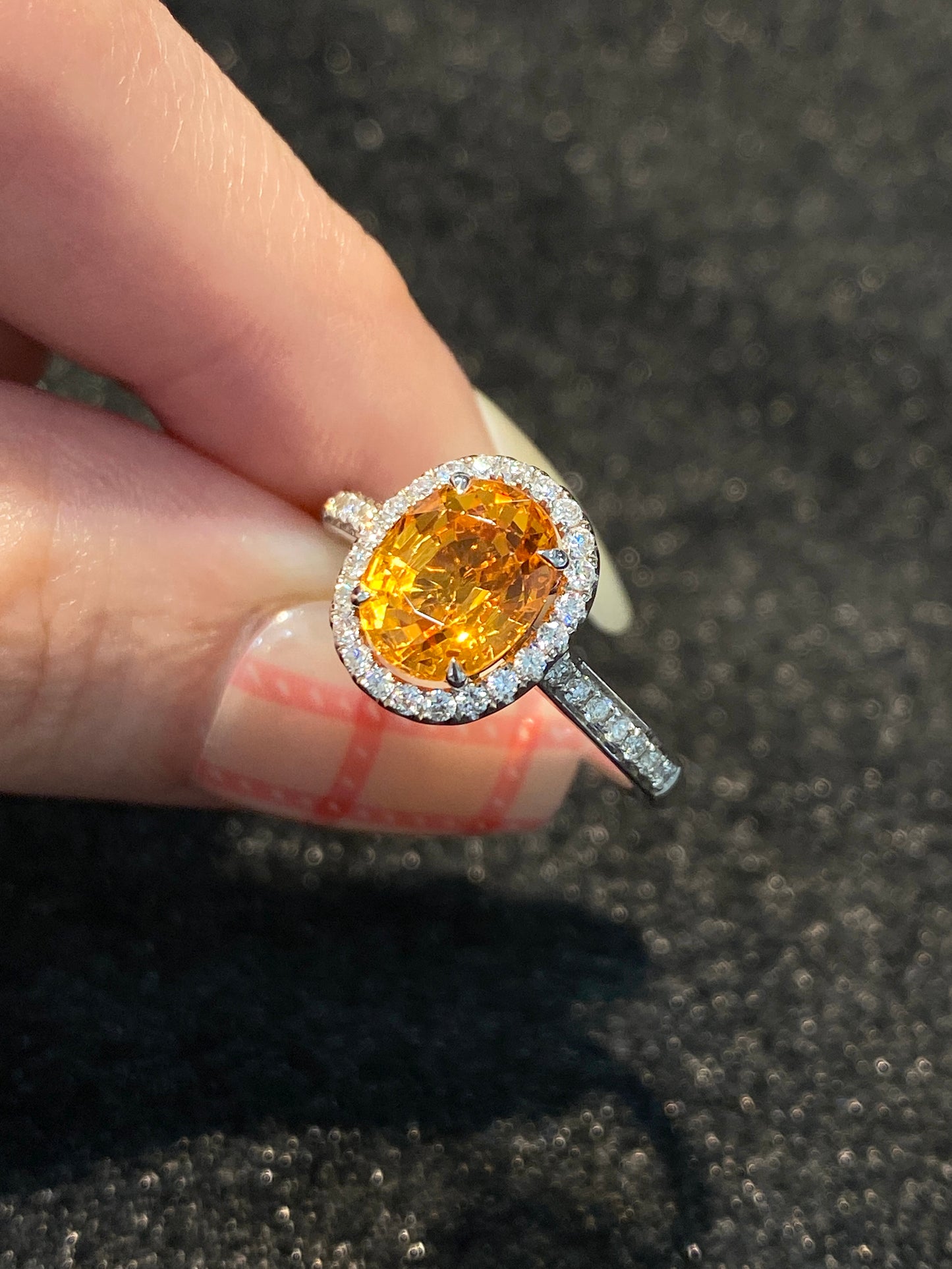 Natural Mandarin Garnet 2.45ct Ring