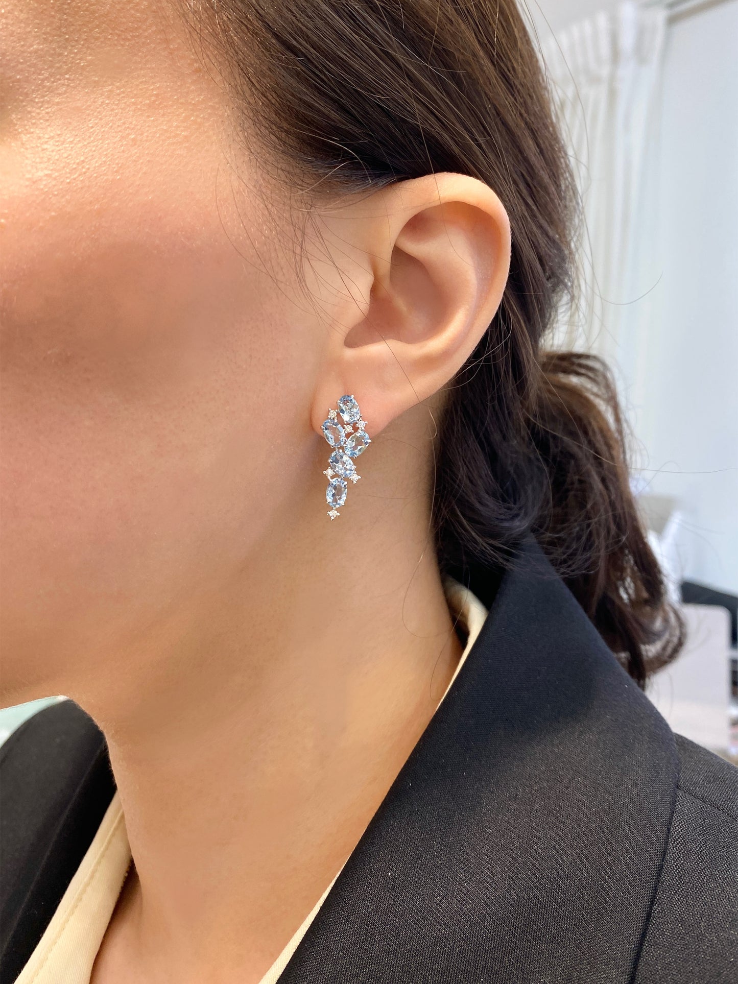 Natural Aquamarine Earrings 3.54ct