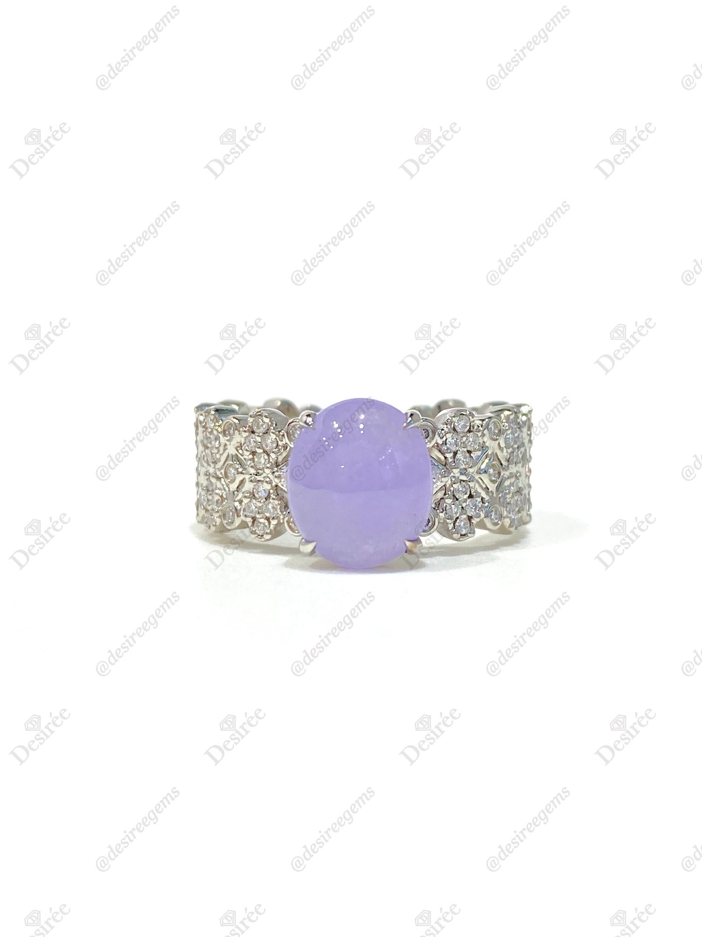 Natural Type A Lavender Jadeite Ring