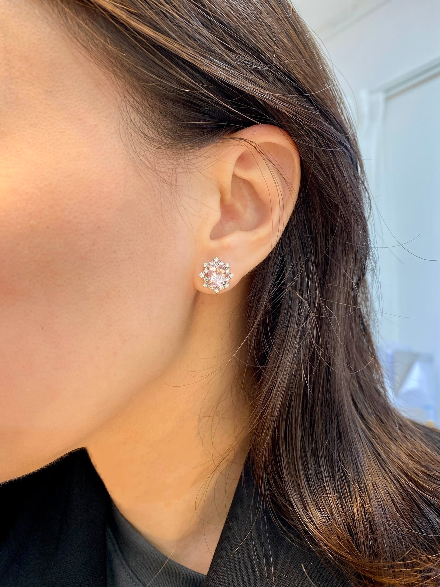 Natural Morganite 2.88ct Earrings
