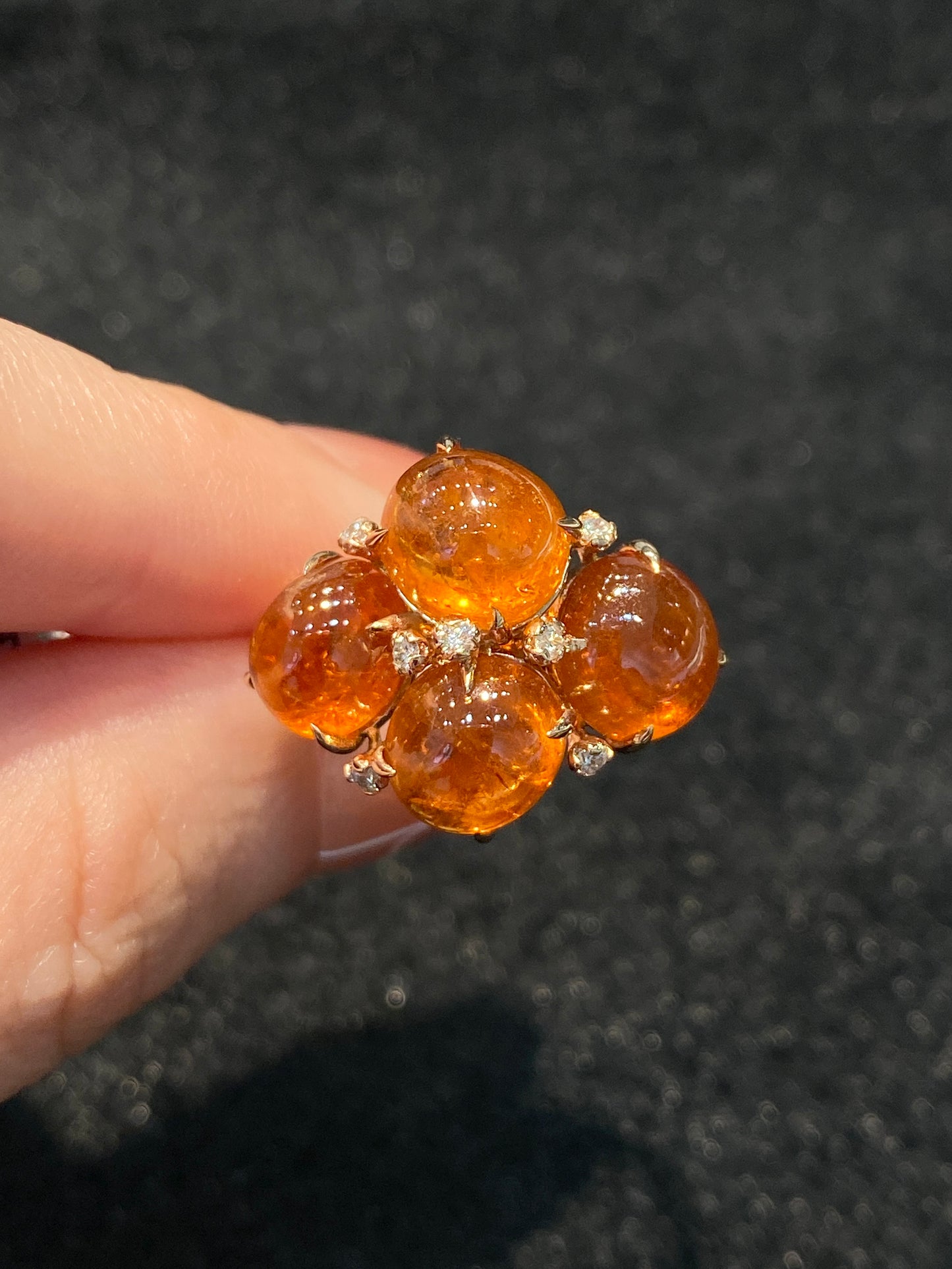 Natural Mandarin Garnet 12.15ct Ring