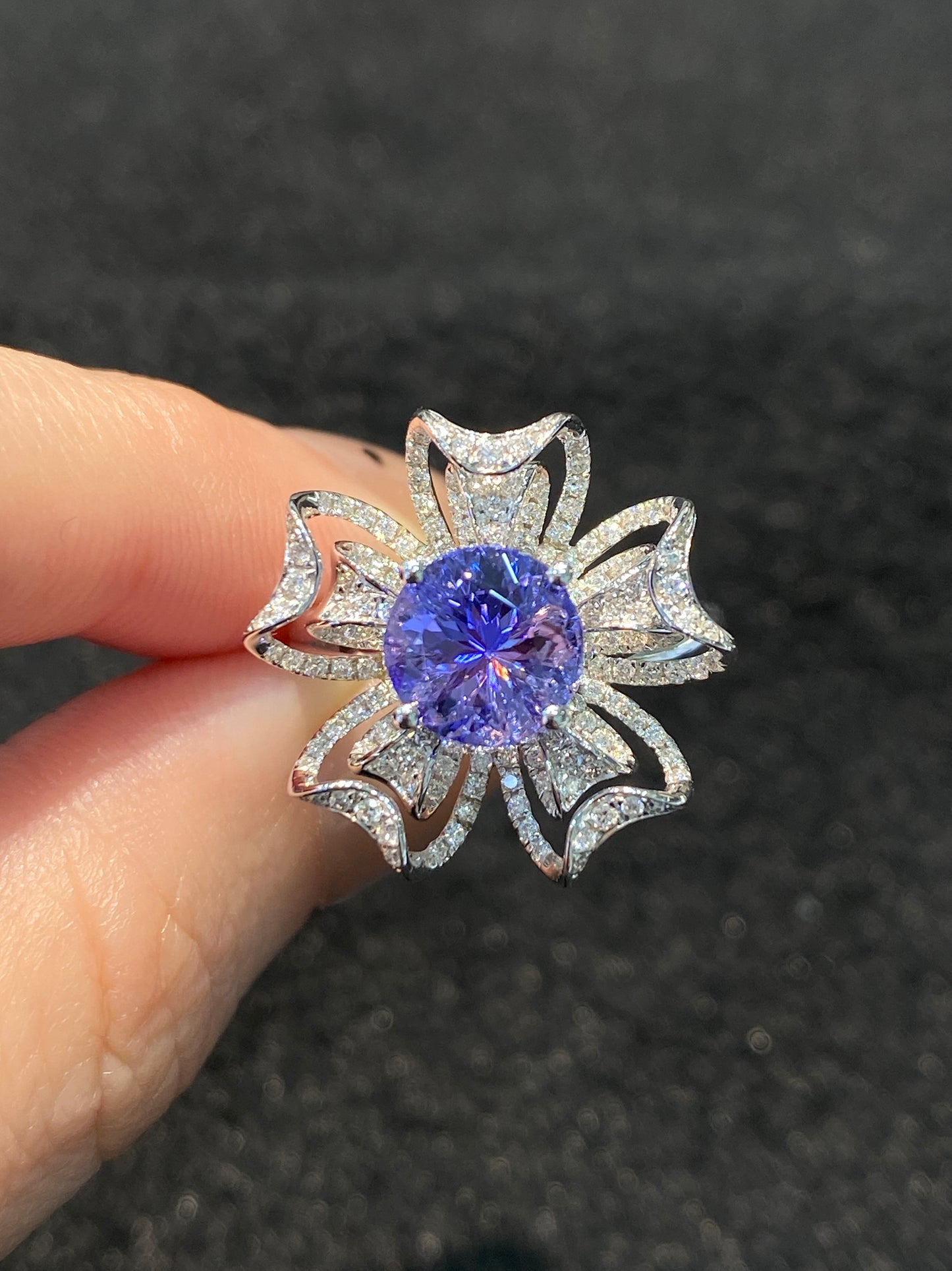 Natural Tanzanite 2.27ct Ring / Pendant 2 Way Wear Jewellery
