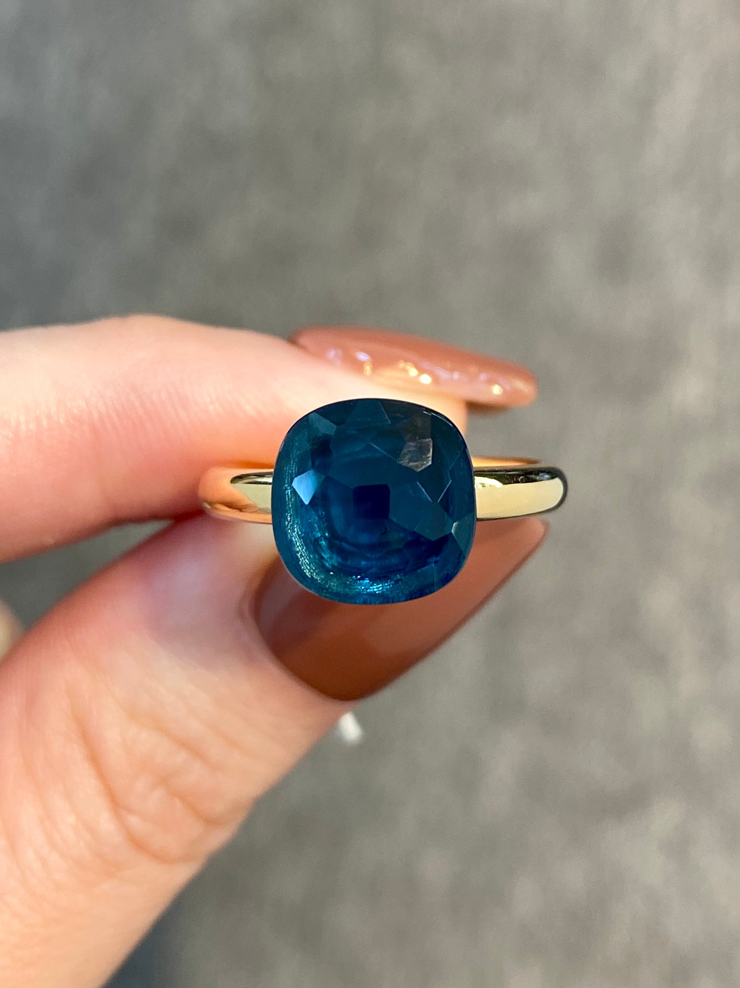 Natural London Blue Topaz 7.1ct Ring