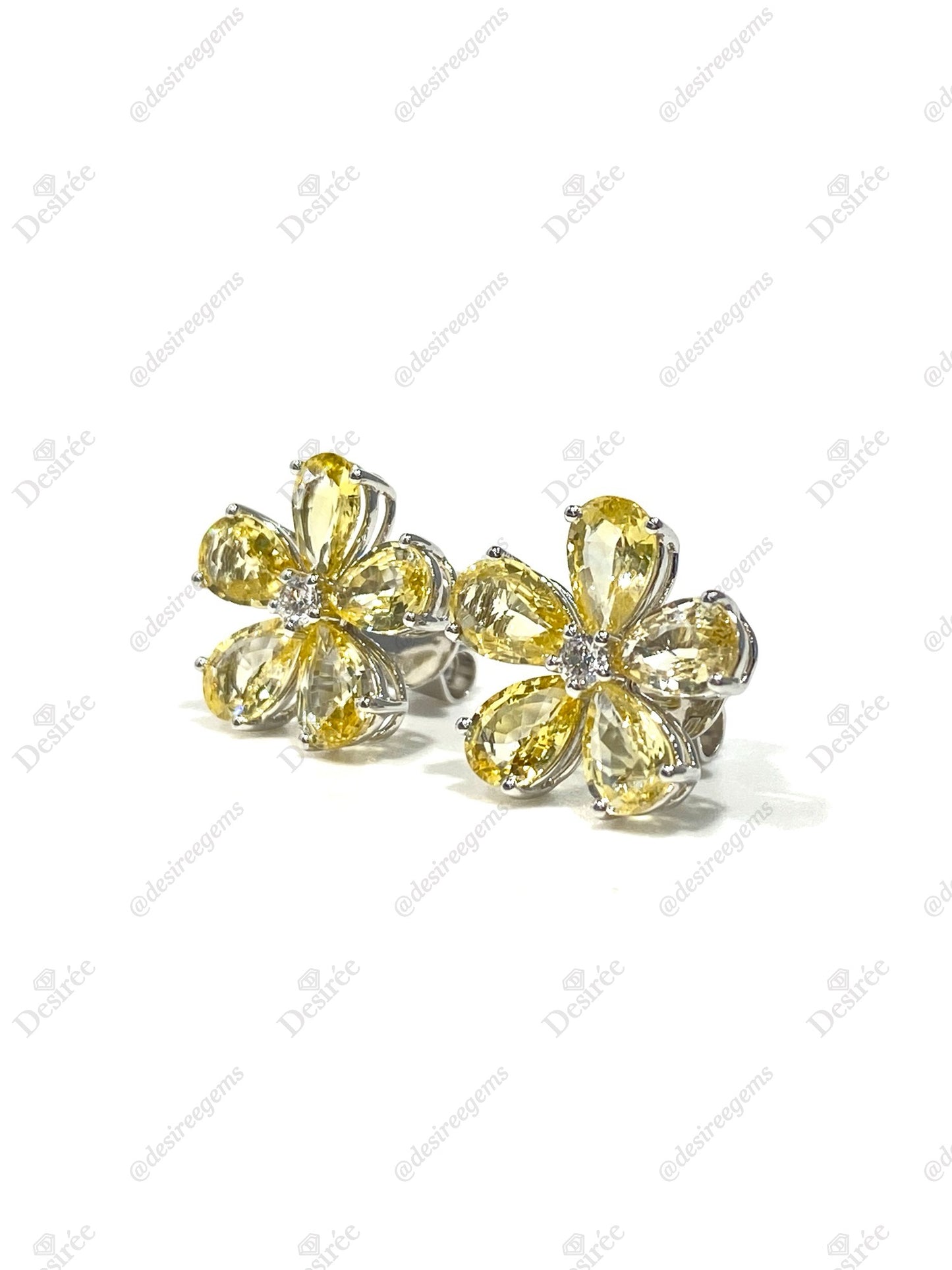 Natural Yellow Sapphire 4.05ct Earrings