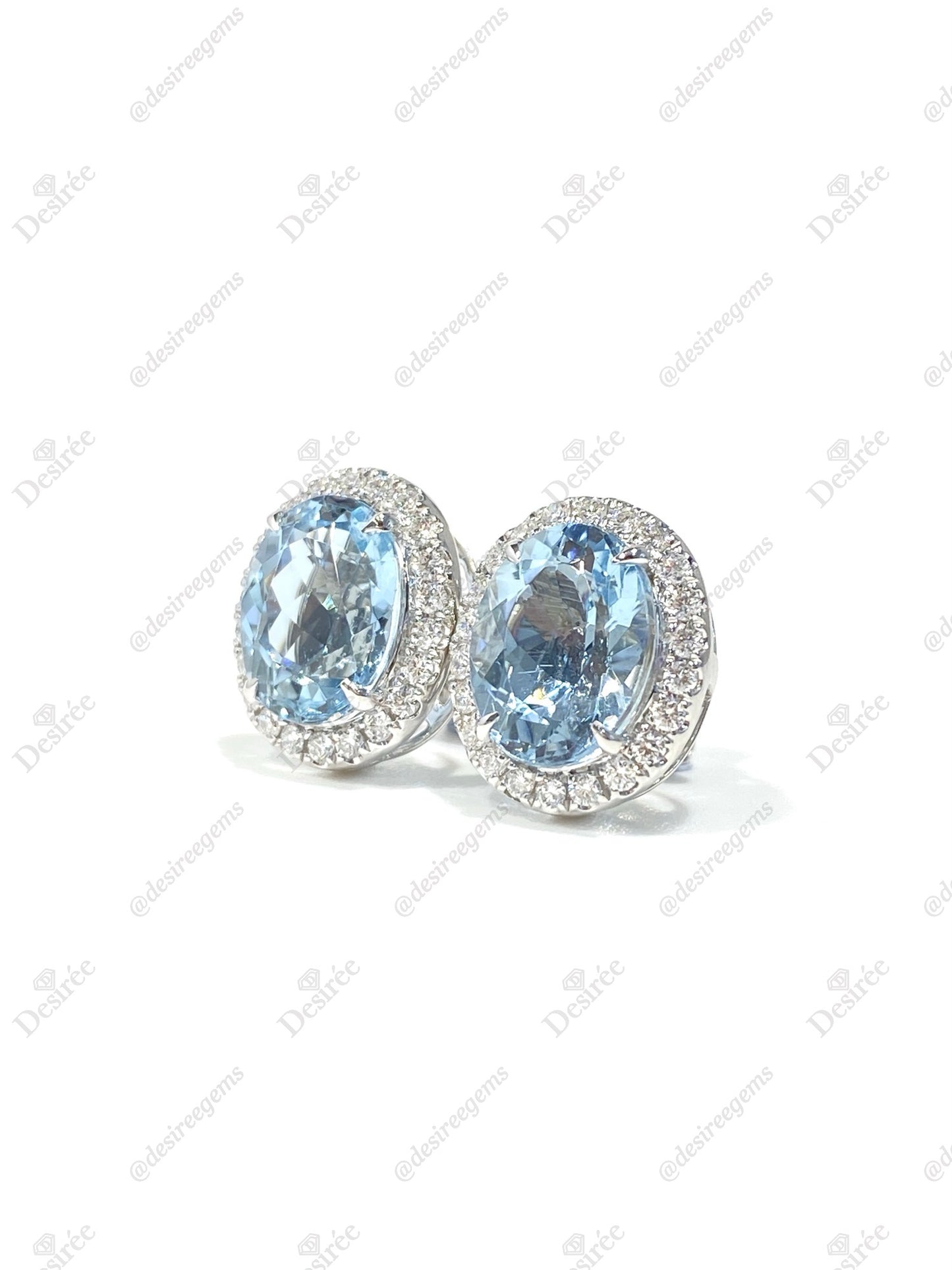 Natural Aquamarine Earrings 5.50ct