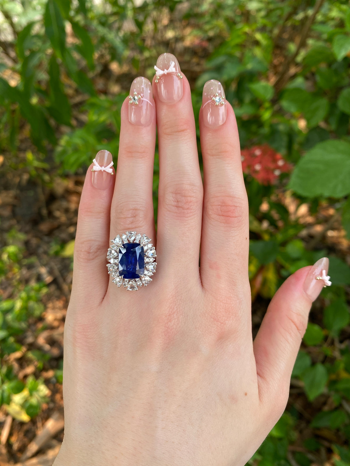 Natural Royal Blue Sapphire 7.08ct Ring