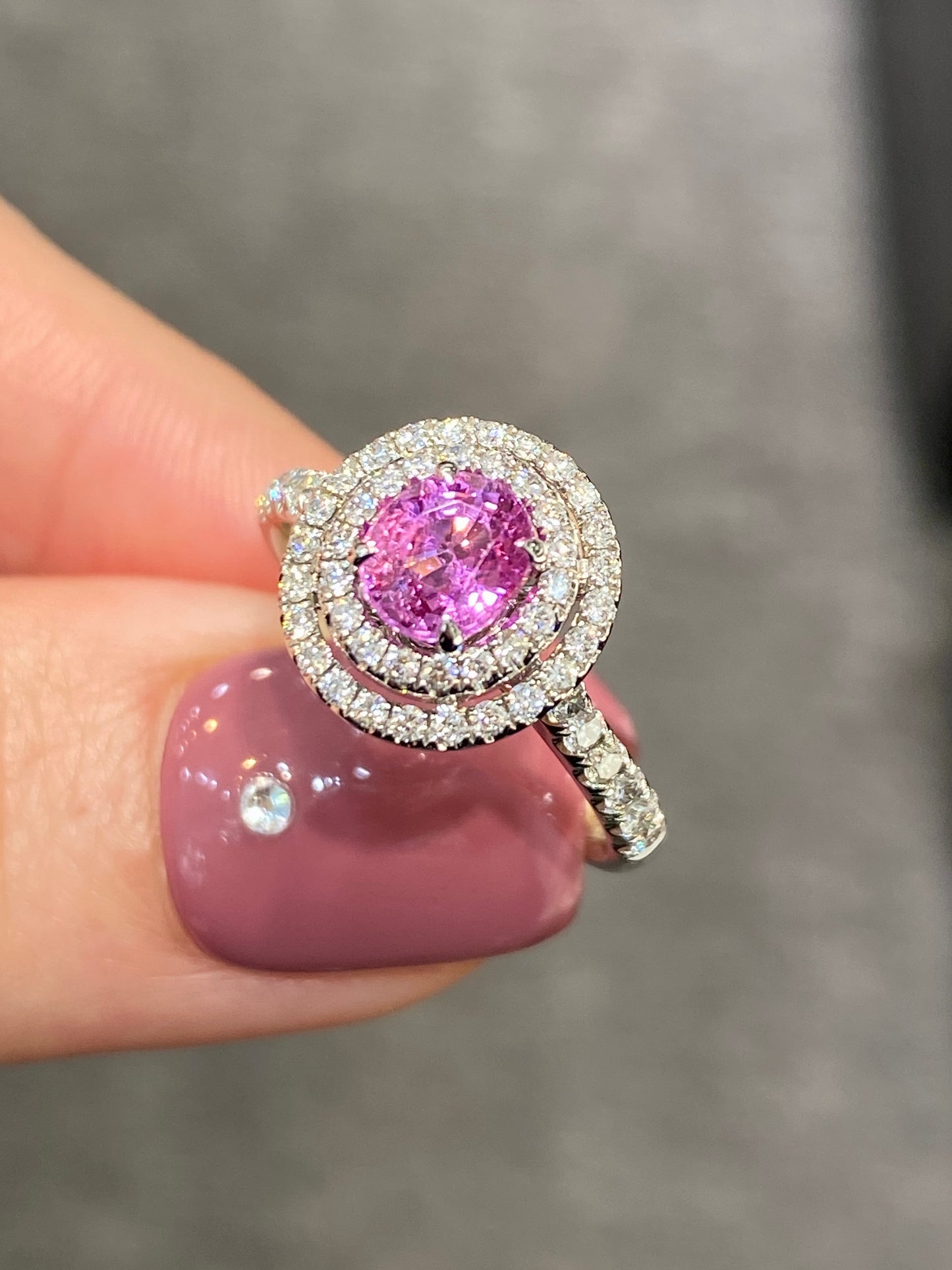 Natural Pink Sapphire 1.10ct Ring