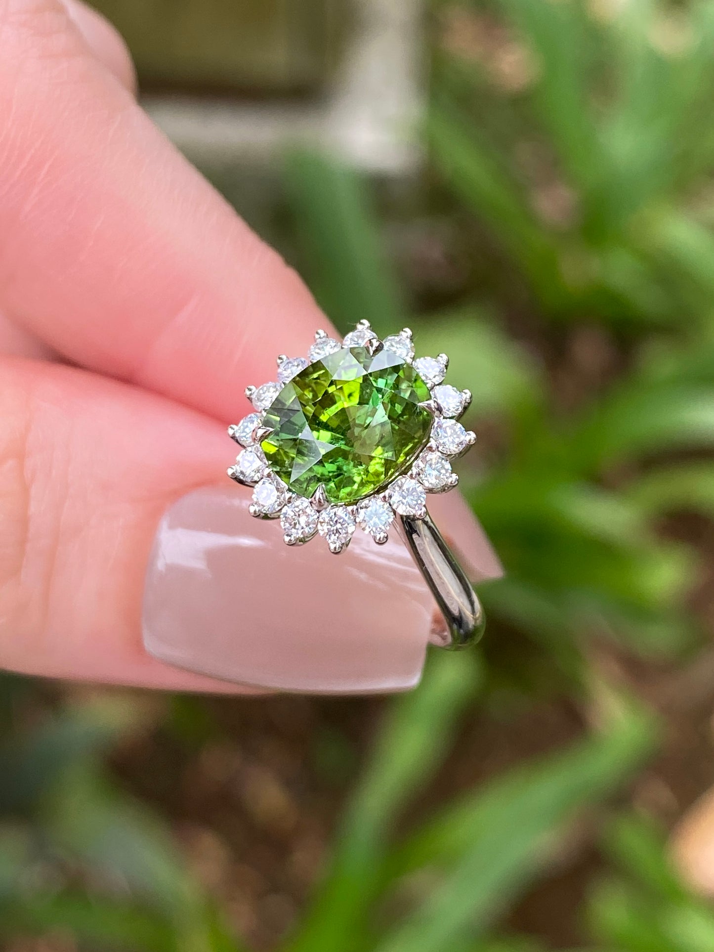 Natural Green Tourmaline 2.91ct Ring