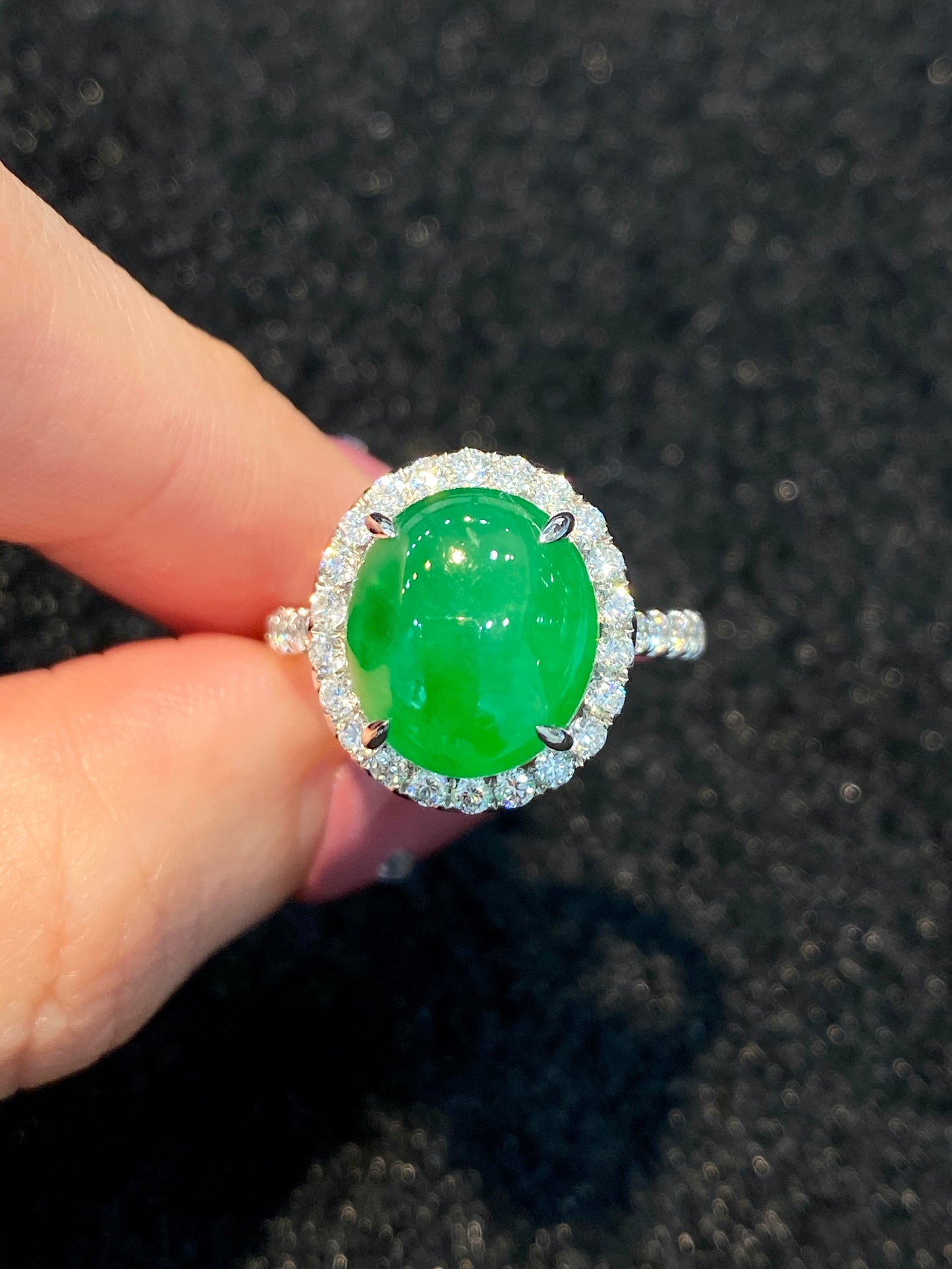 Natural Type A Jadeite Ring