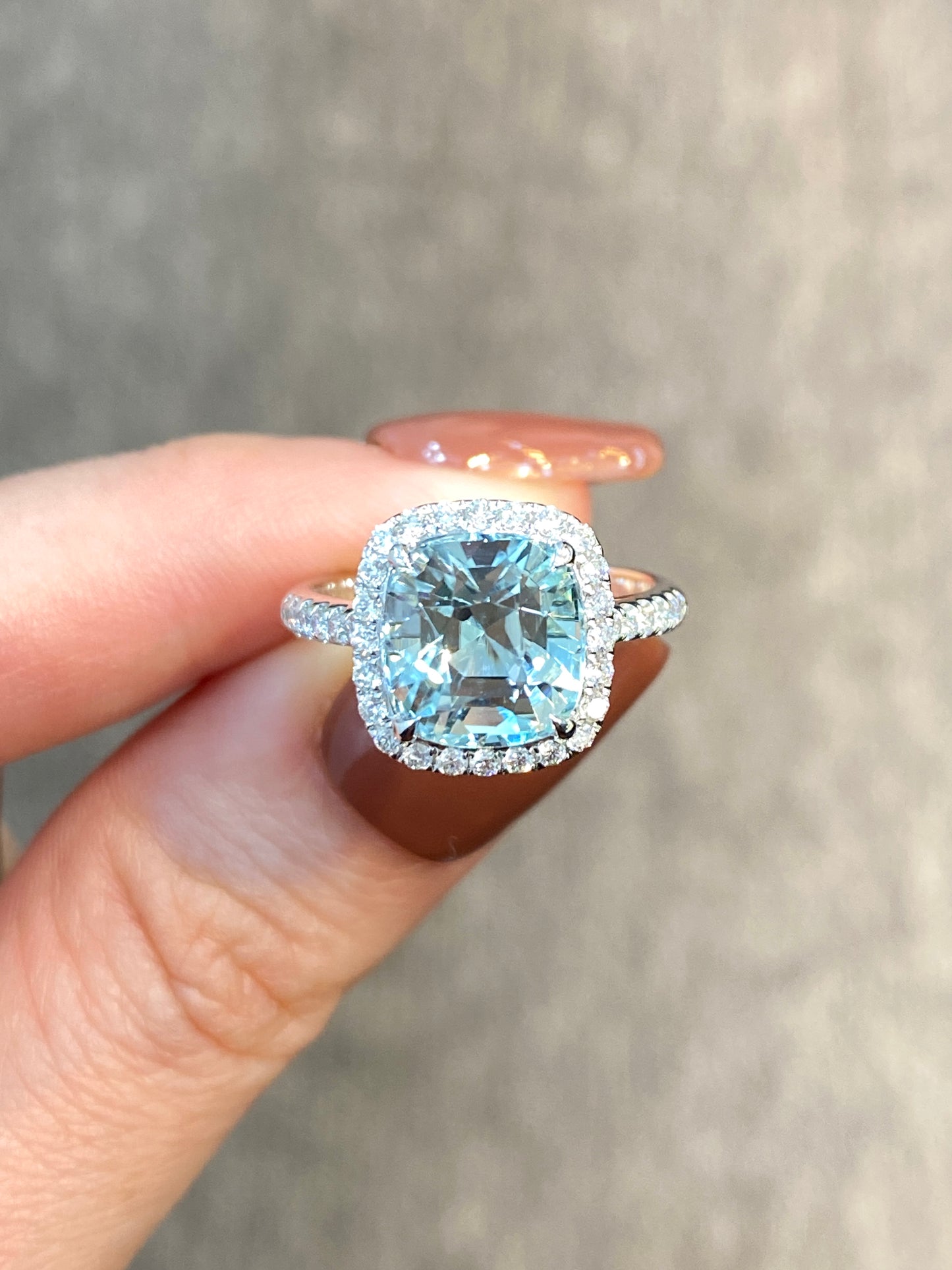 Natural Blue Tourmaline 3.63ct Ring