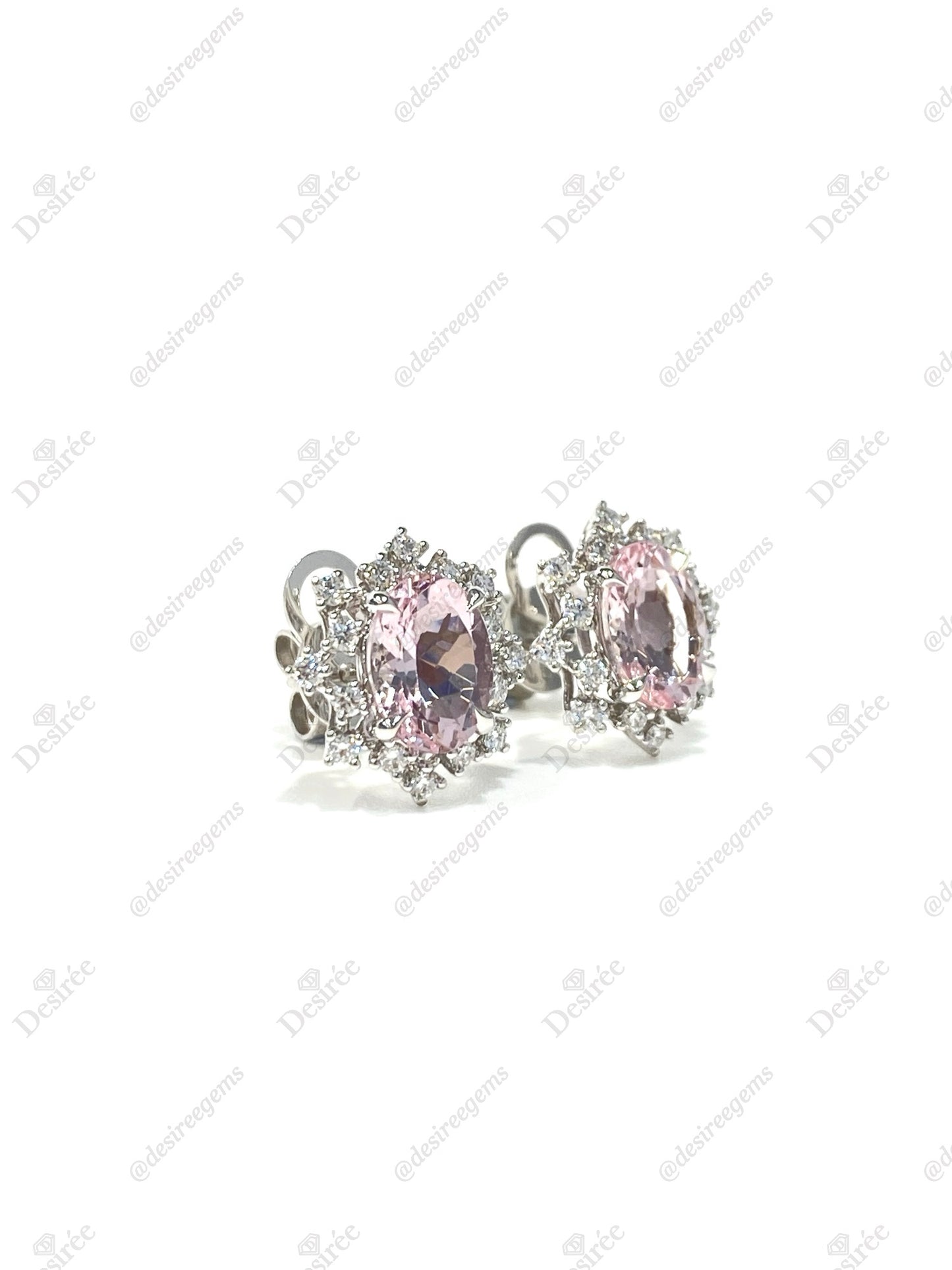 Natural Morganite 2.88ct Earrings