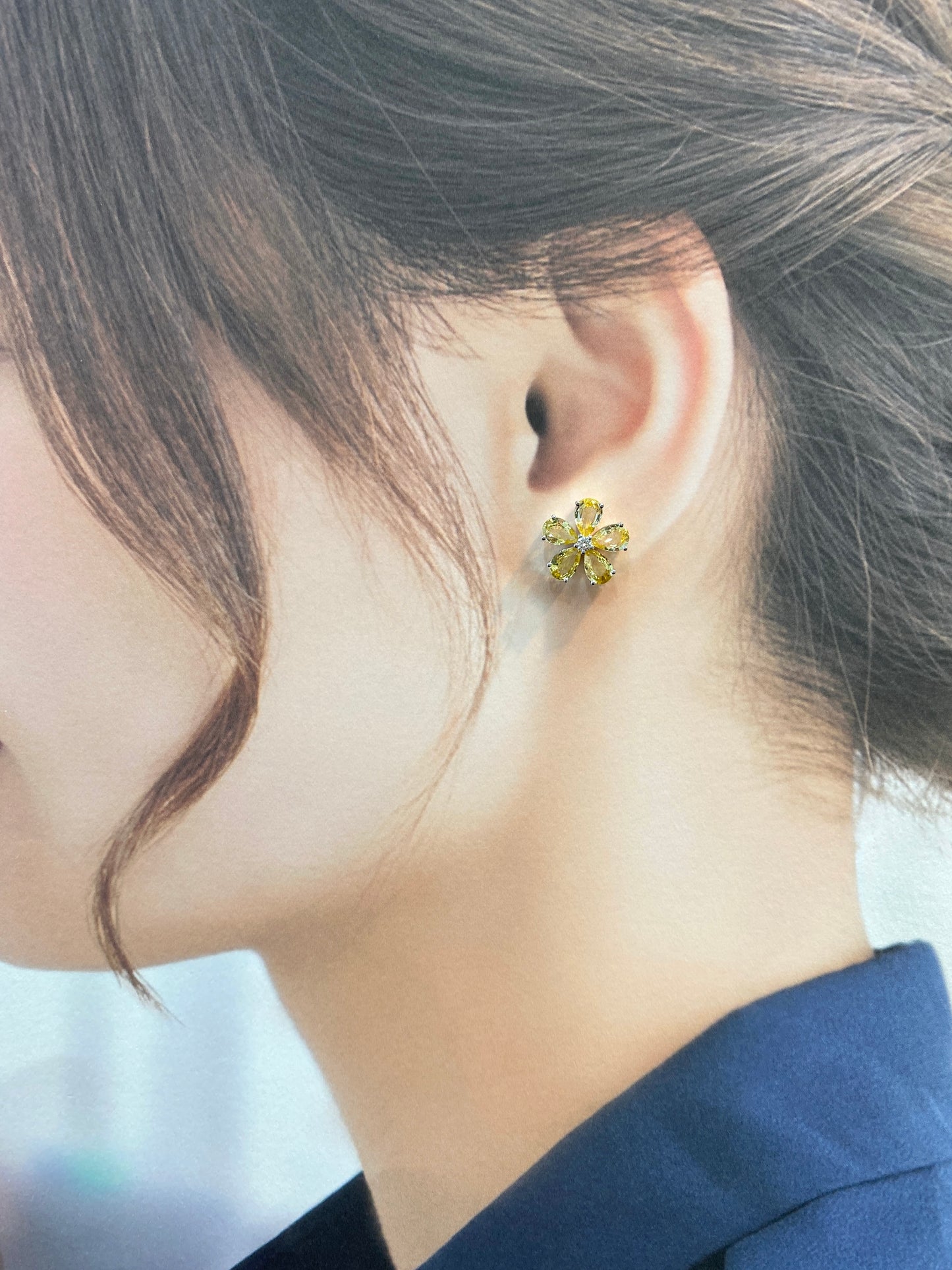 Natural Yellow Sapphire 4.05ct Earrings