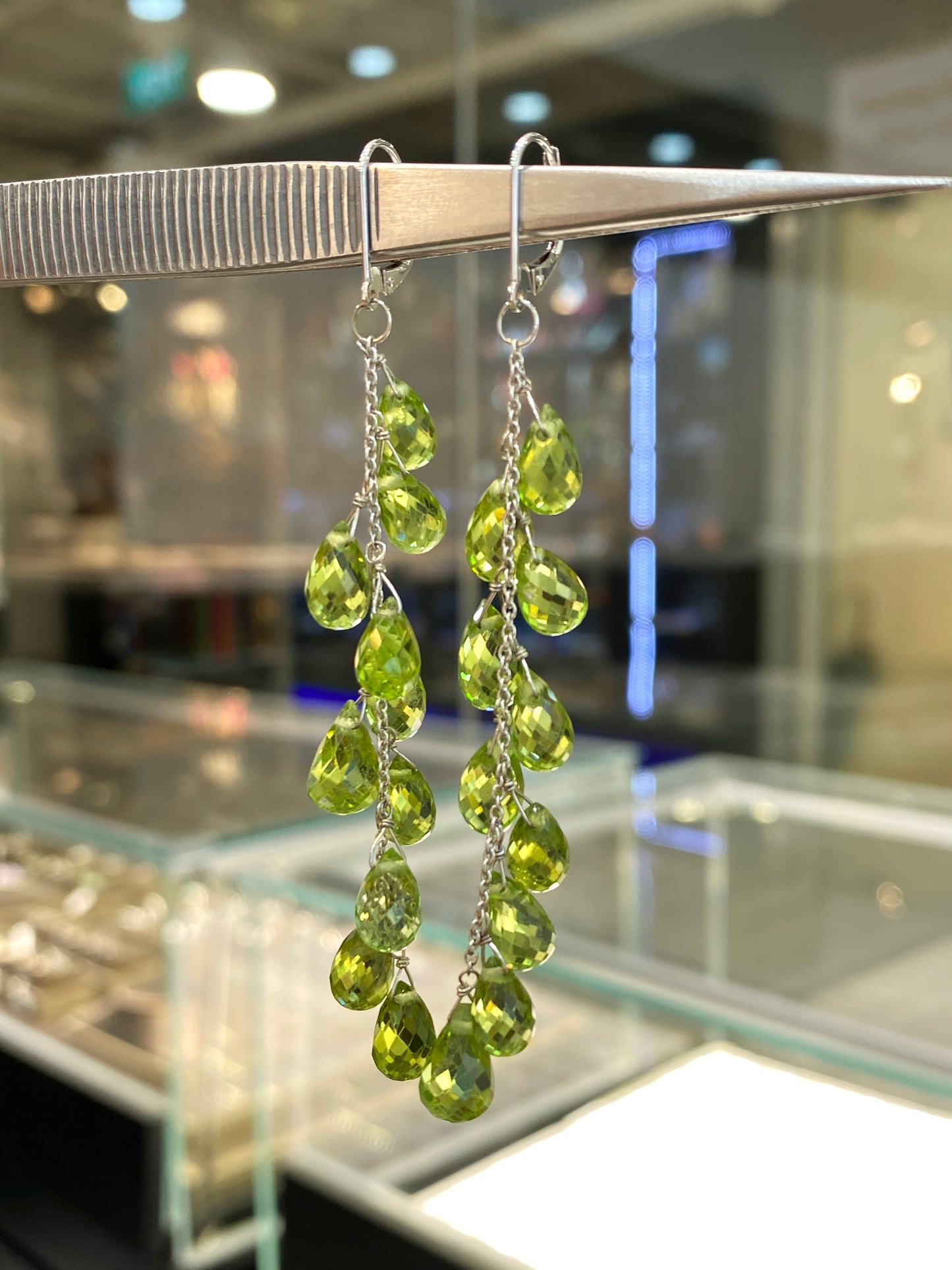 Natural Peridot 38.65ct Earrings