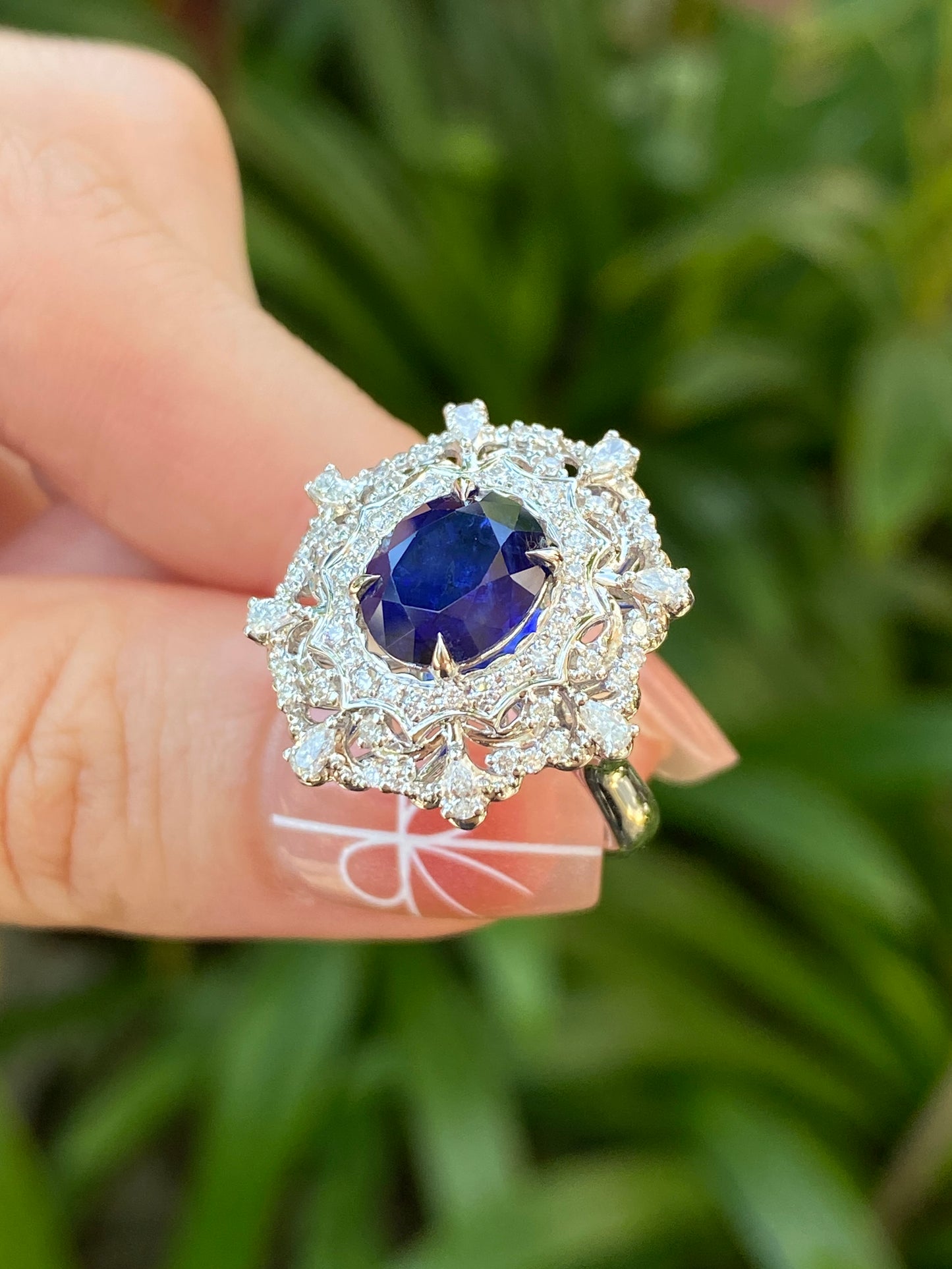 Natural Royal Blue Sapphire 3.03ct Ring