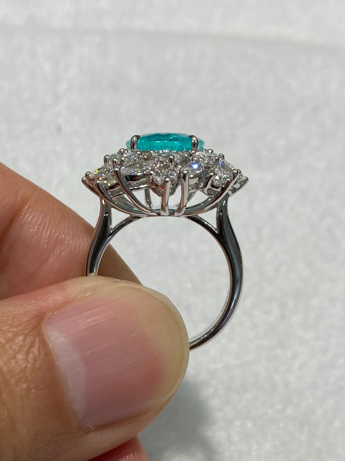 Natural Paraiba Tourmaline 3.63ct Ring