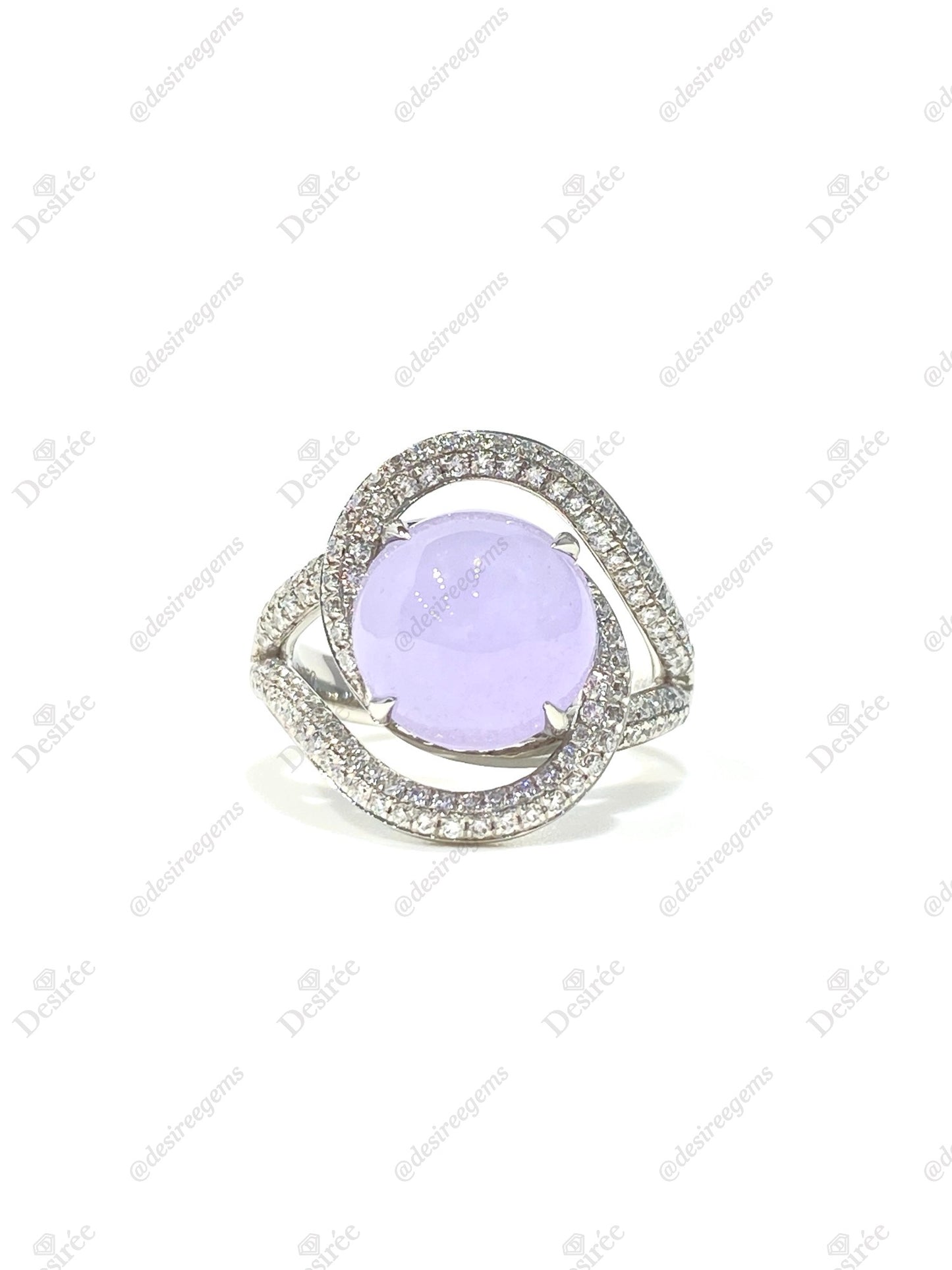 Natural Type A Lavender Jadeite Ring