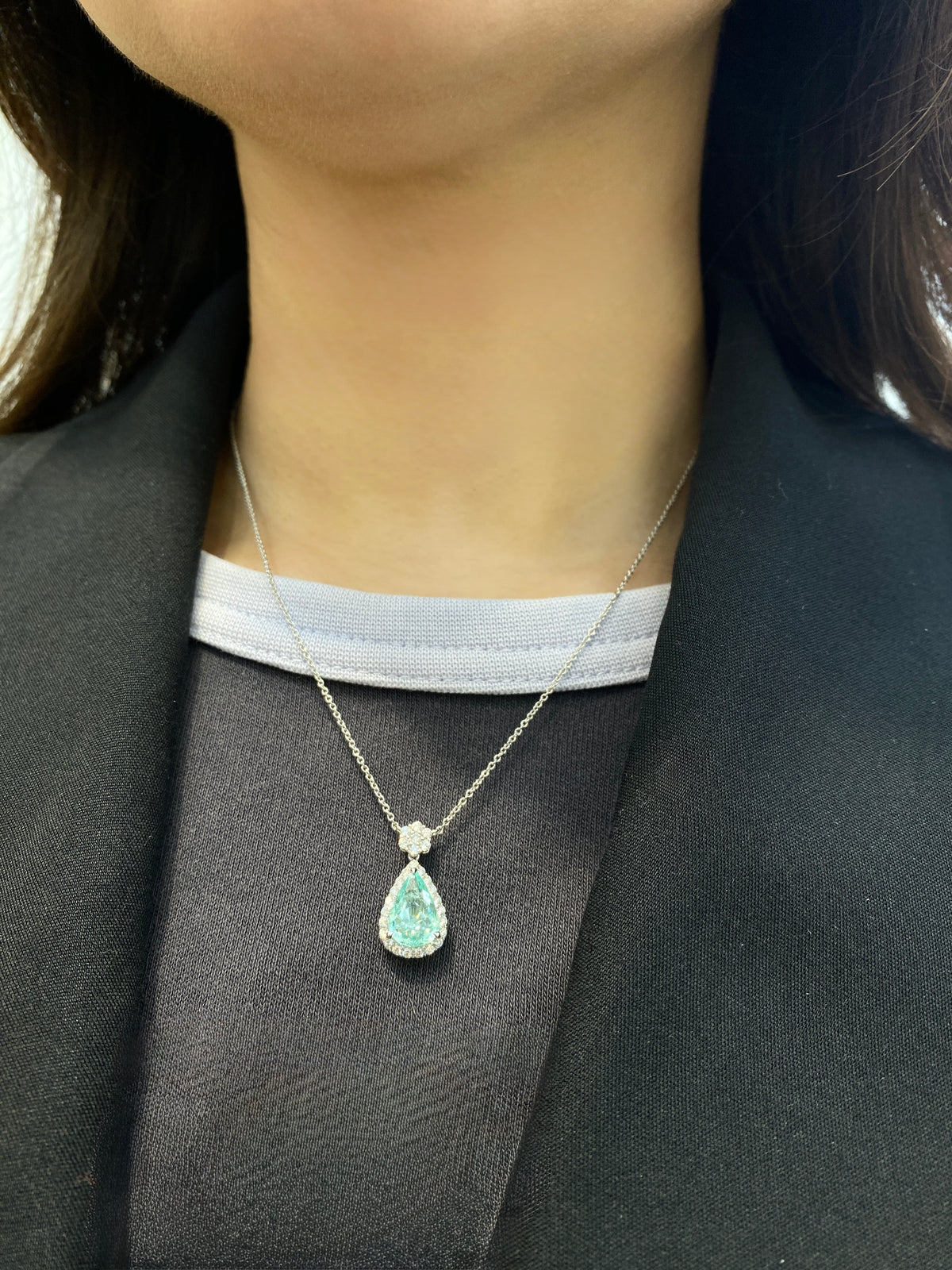 Natural Paraiba Tourmaline 1.52ct Necklace