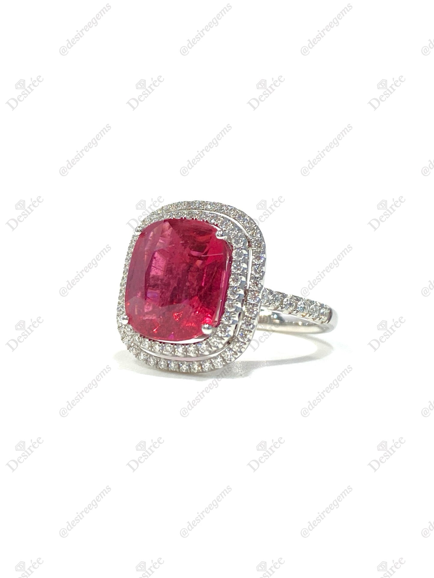 Natural Rubellite Tourmaline 5.29ct Ring