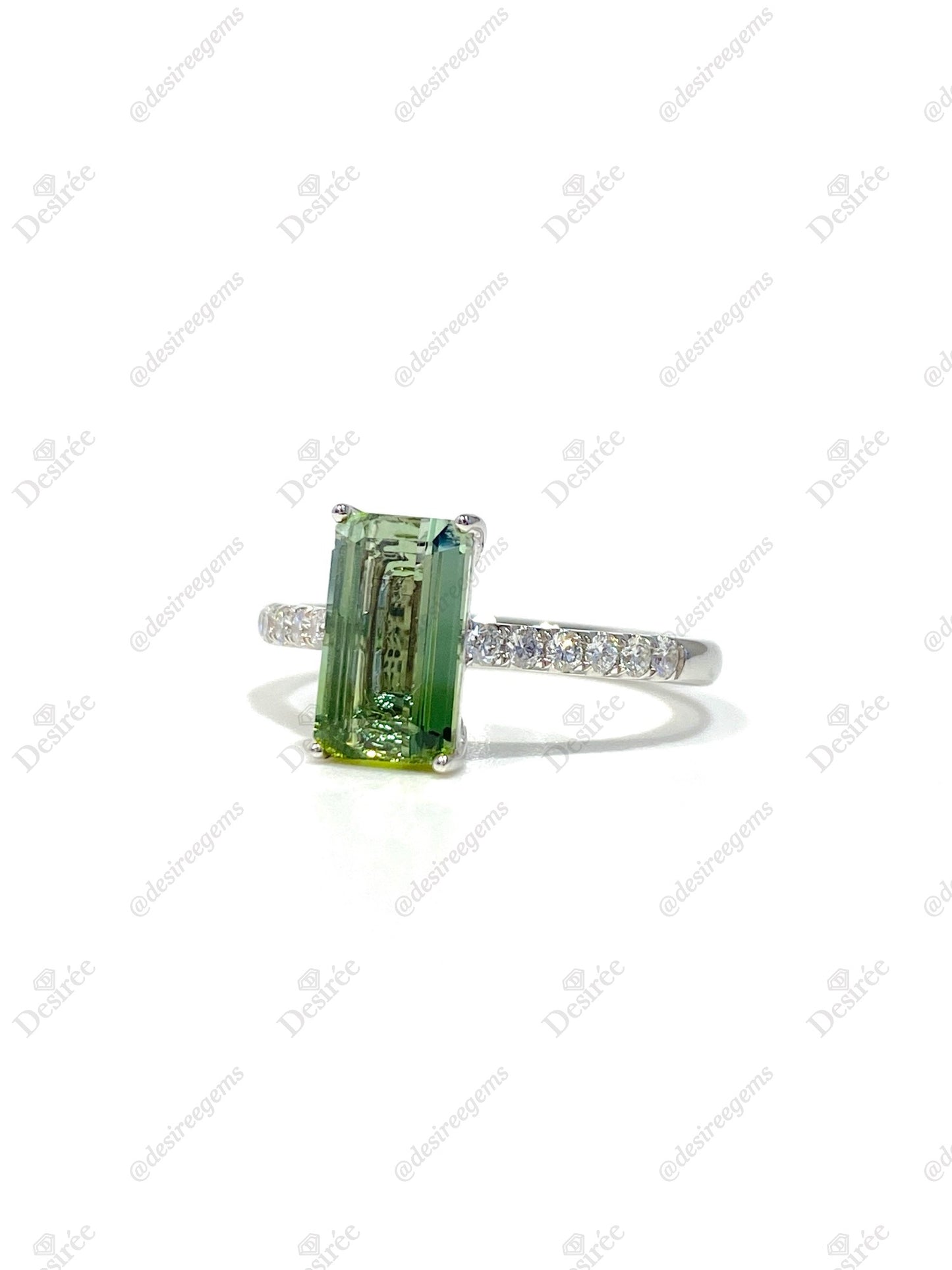 Natural Green Tourmaline 1.85ct Ring