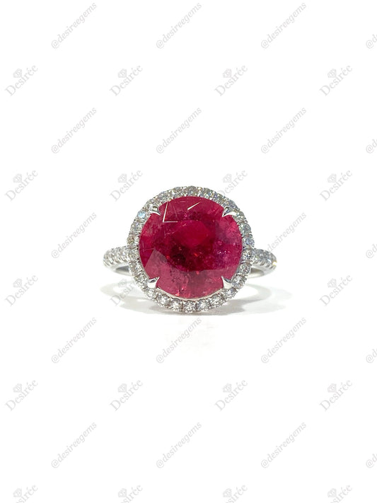 Natural Pink Tourmaline Ring 4.27ct