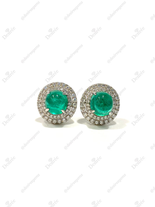 Natural Emerald 4.23ct Earrings