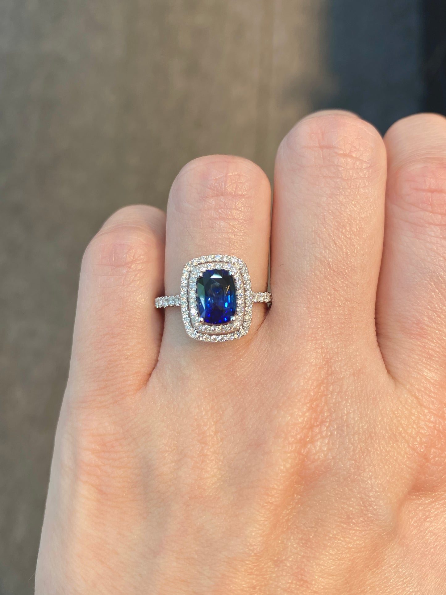 Natural Blue Sapphire 1.54ct Ring