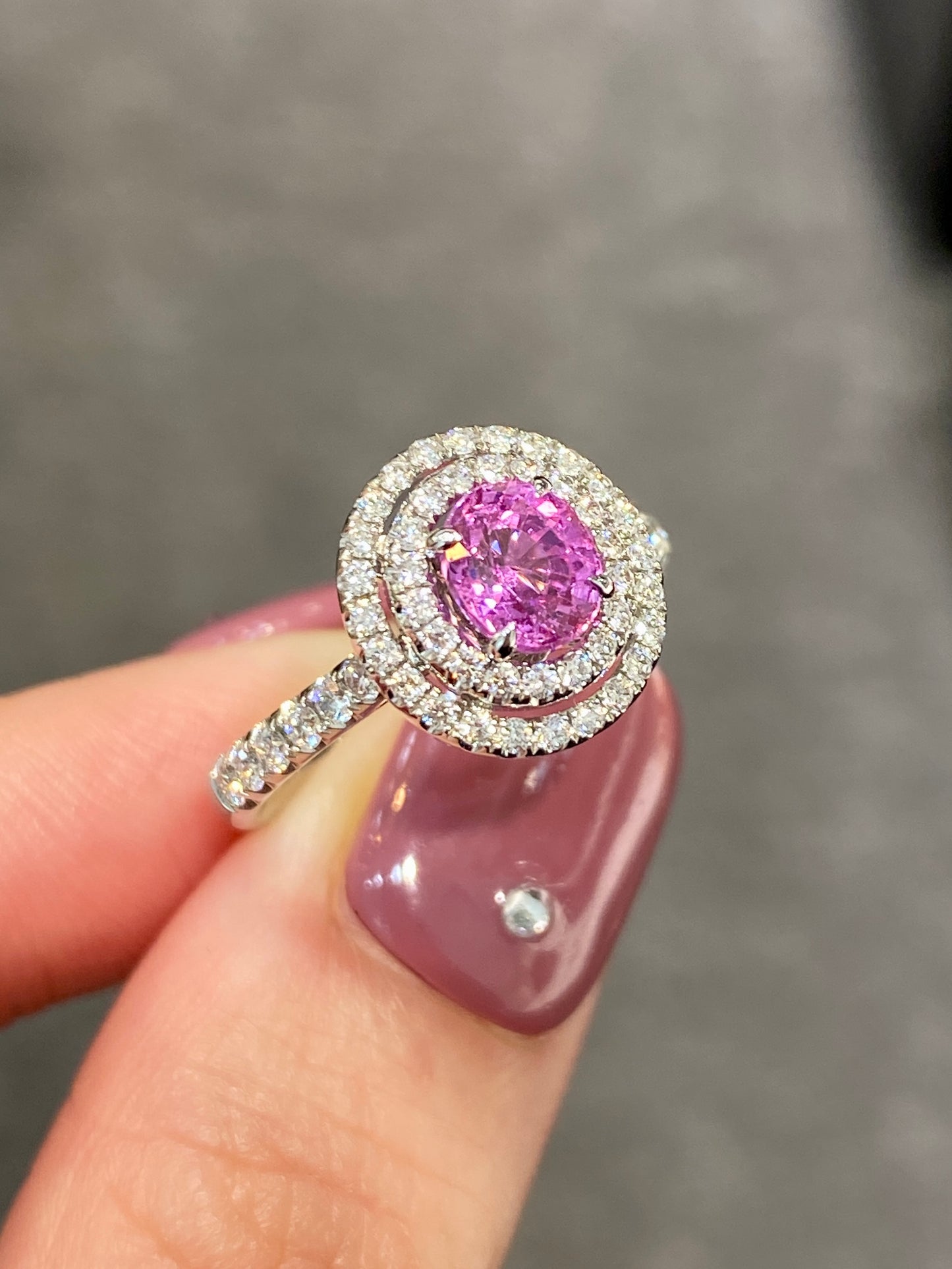 Natural Pink Sapphire 1.10ct Ring