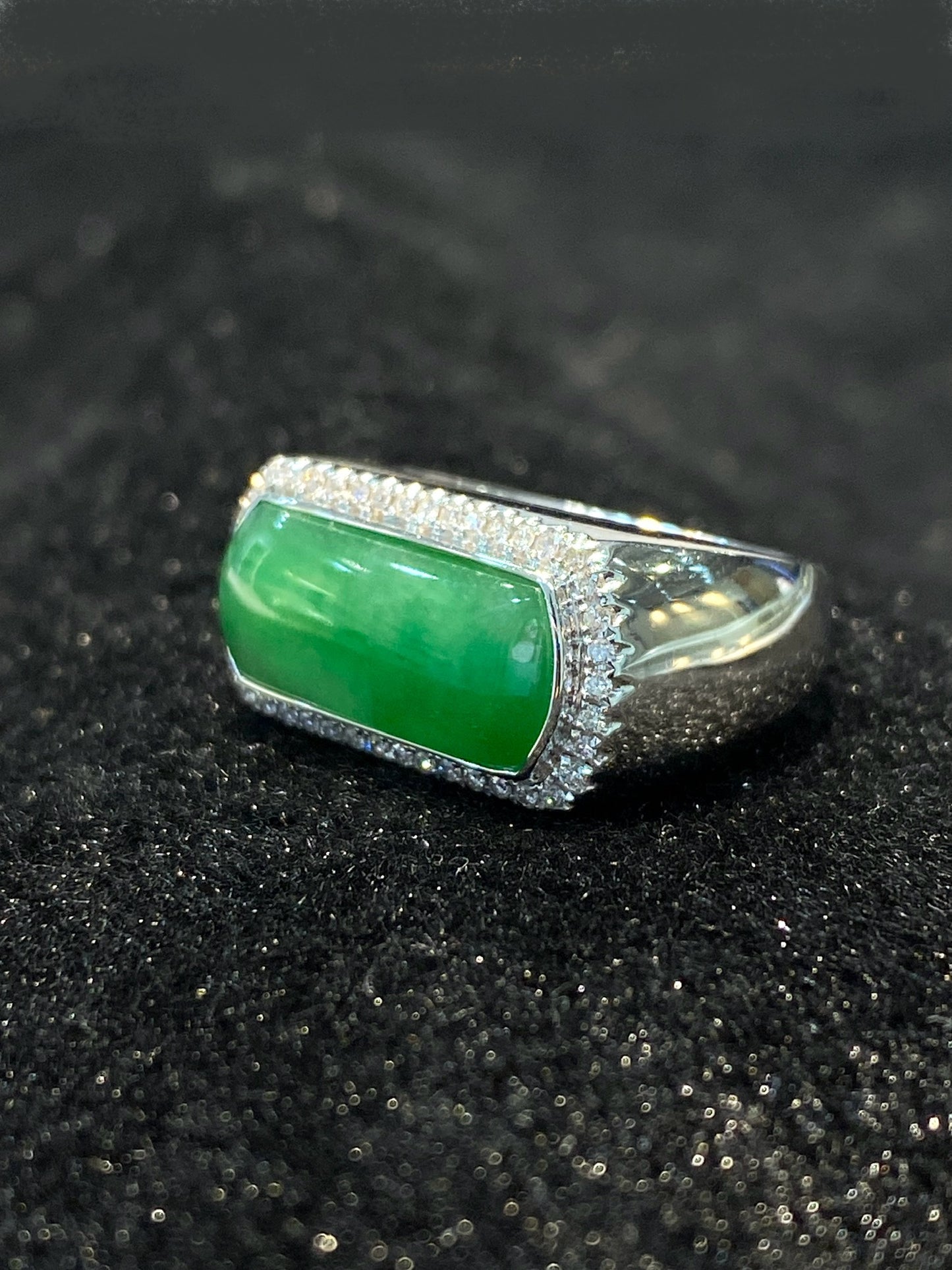 Natural Type A Jadeite Ring