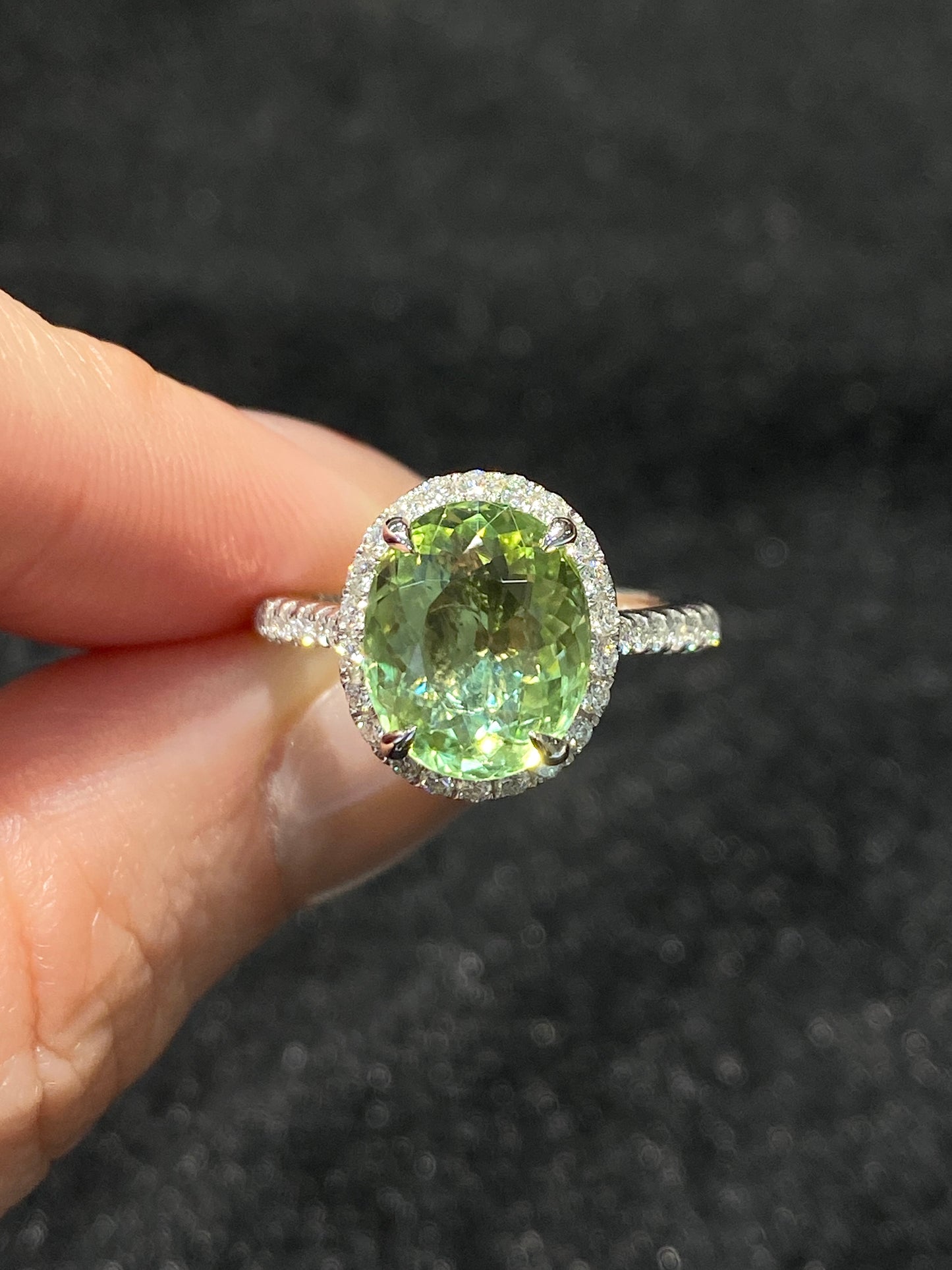 Natural Green Tourmaline 3.65ct Ring