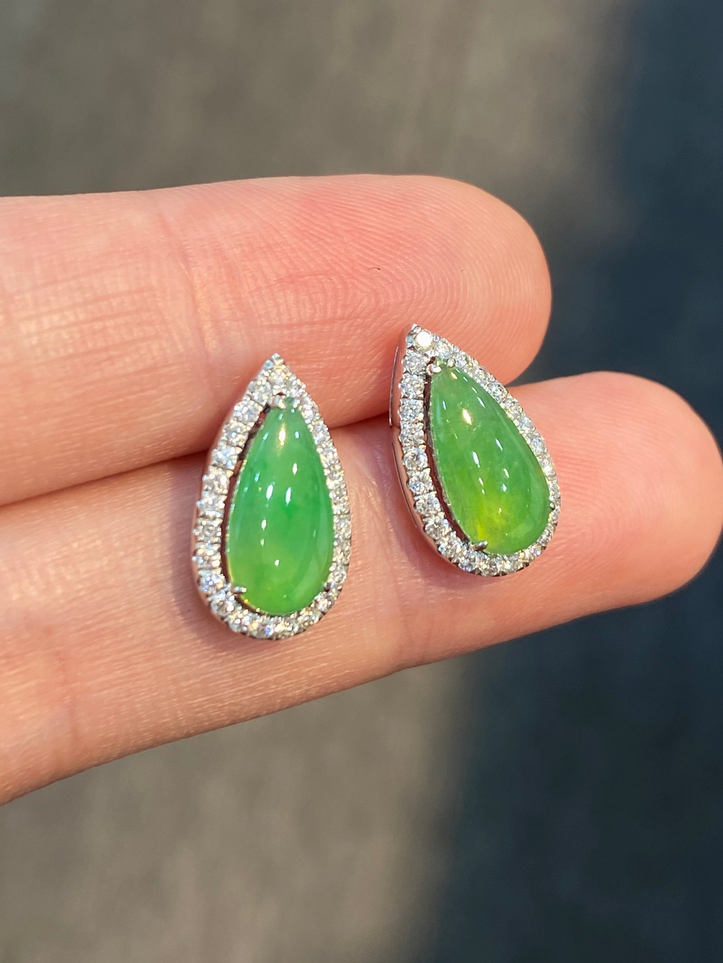 Natural Type A Jadeite Earrings
