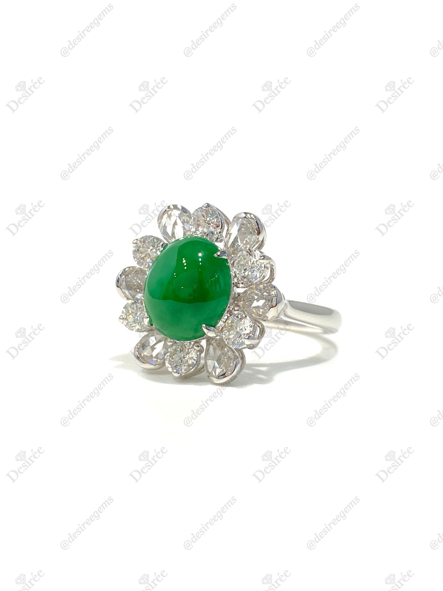 Natural Type A Jadeite Ring