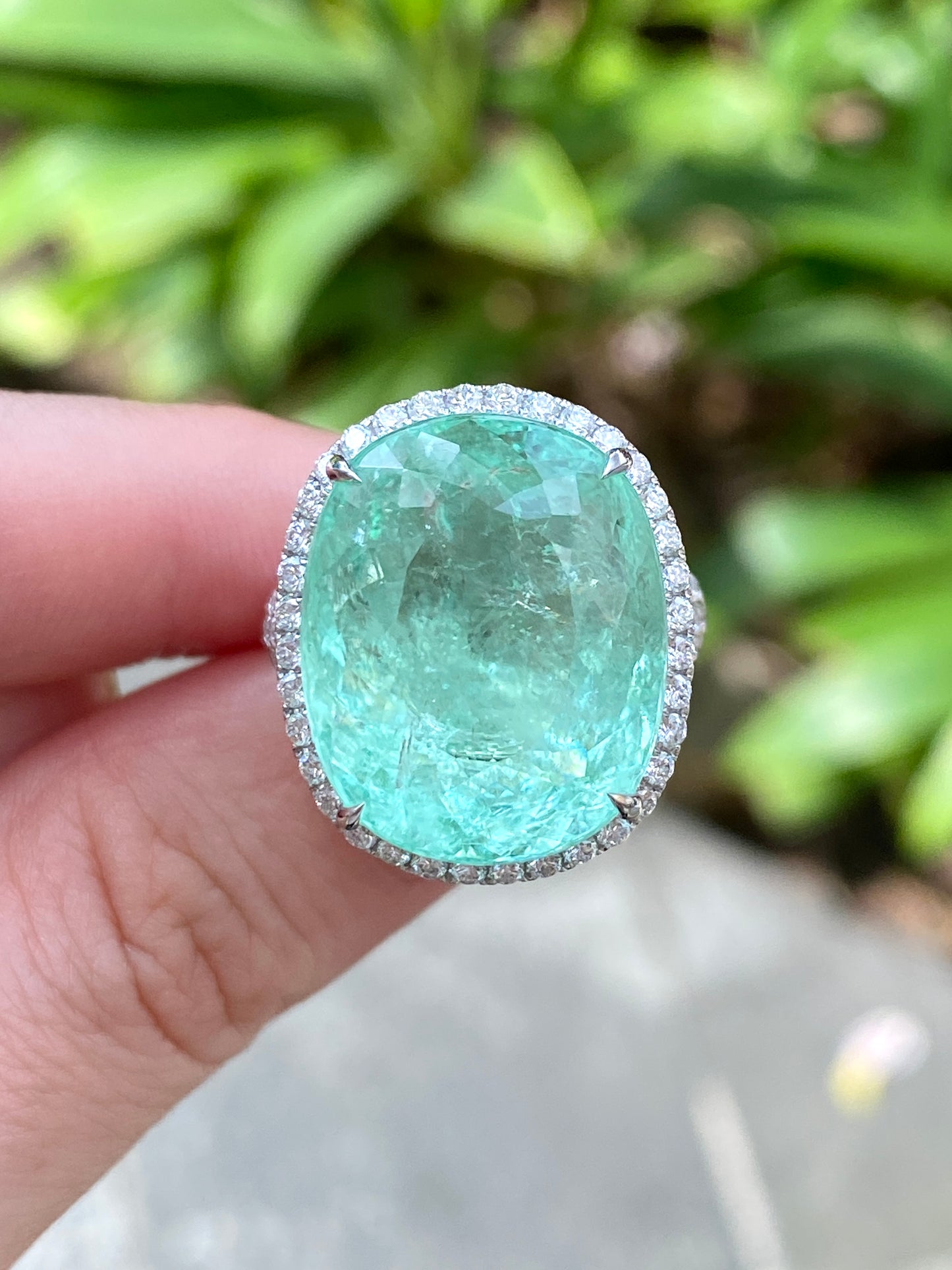 Natural Paraiba Tourmaline 20.02ct Ring