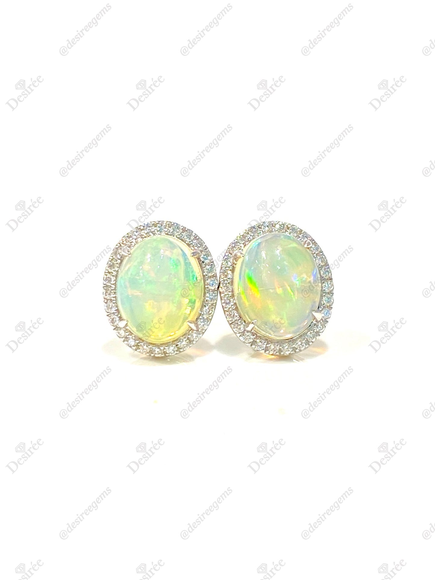 Natural Opal 3.55ct Earrings